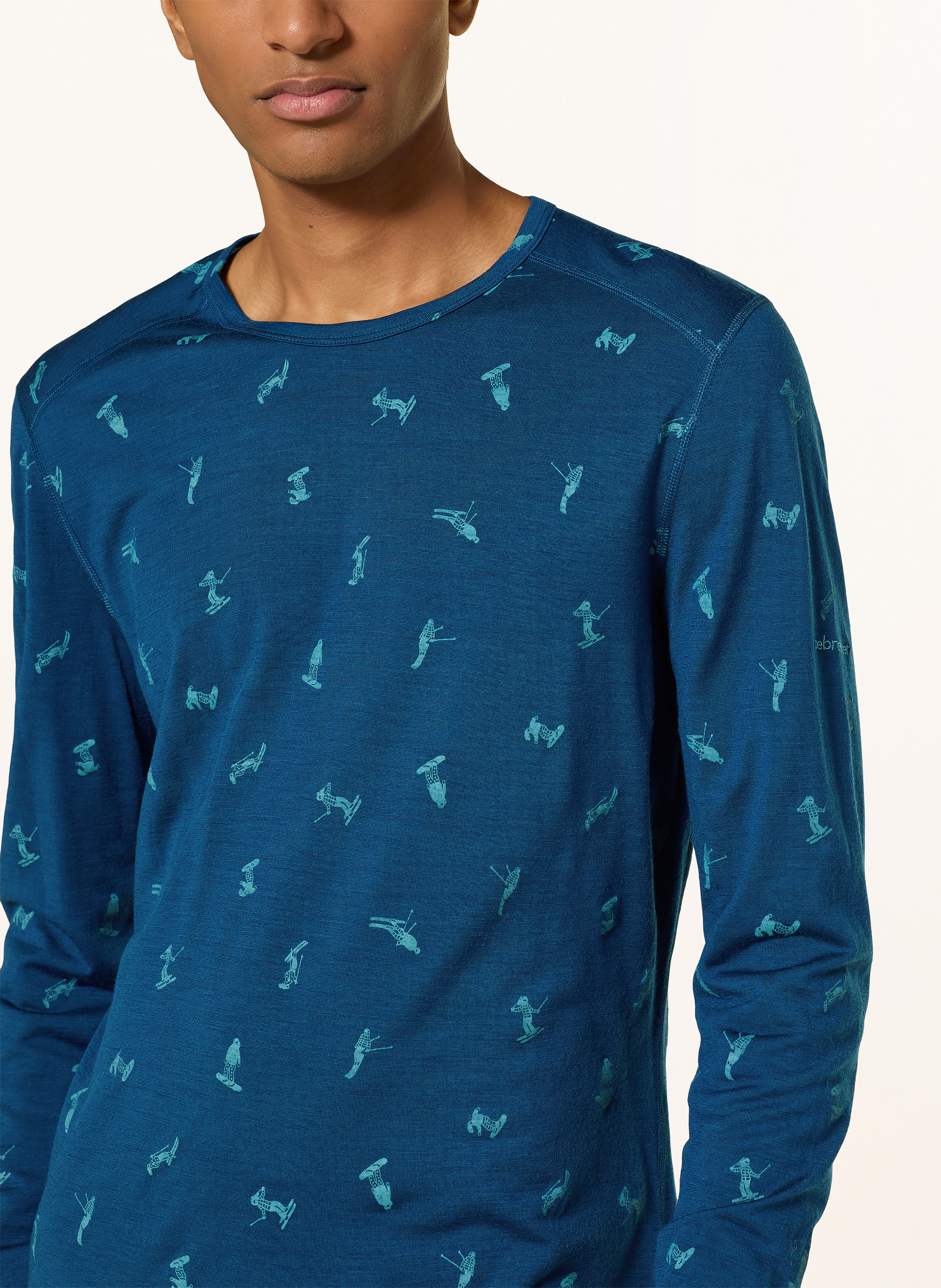 Thumbnail - Icebreaker Funktionsshirt Oasis Aus Merinowolle blau