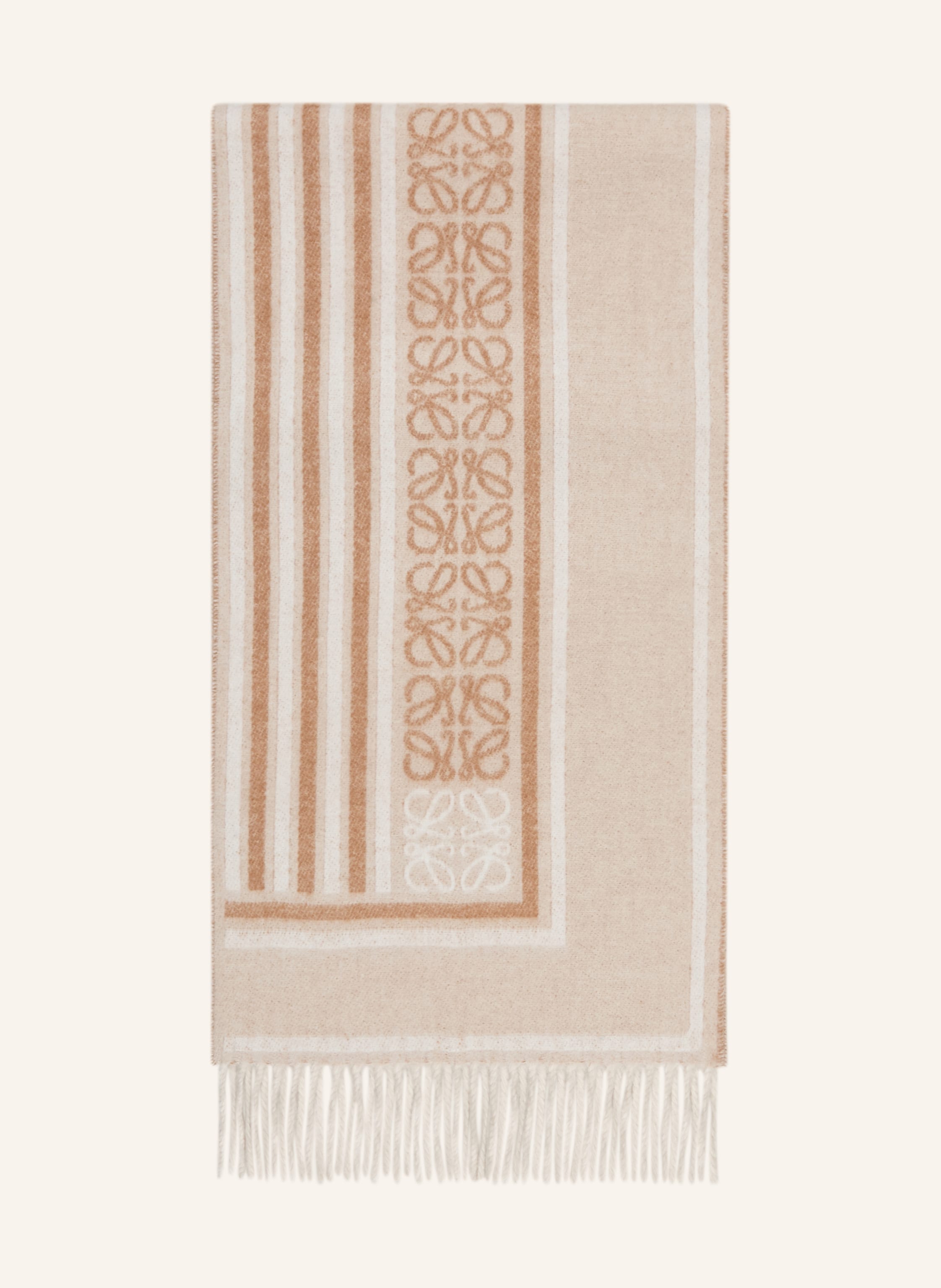 Loewe Loewe Schal Mit Cashmere beige in BEIGE / CREME