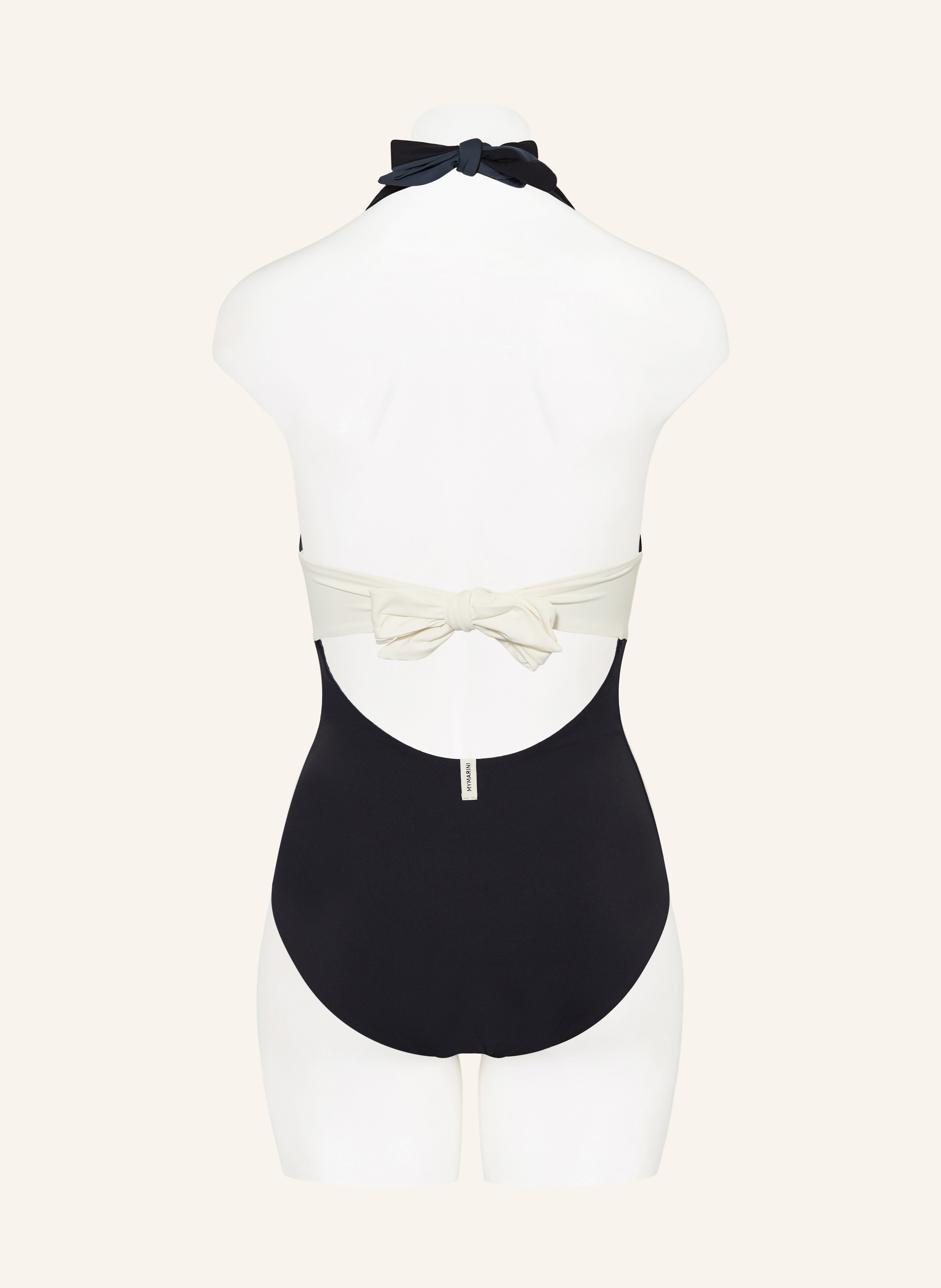 Thumbnail - Mymarini Neckholder-Badeanzug Classics Zum Wenden Mit Uv-Schutz 50+ schwarz