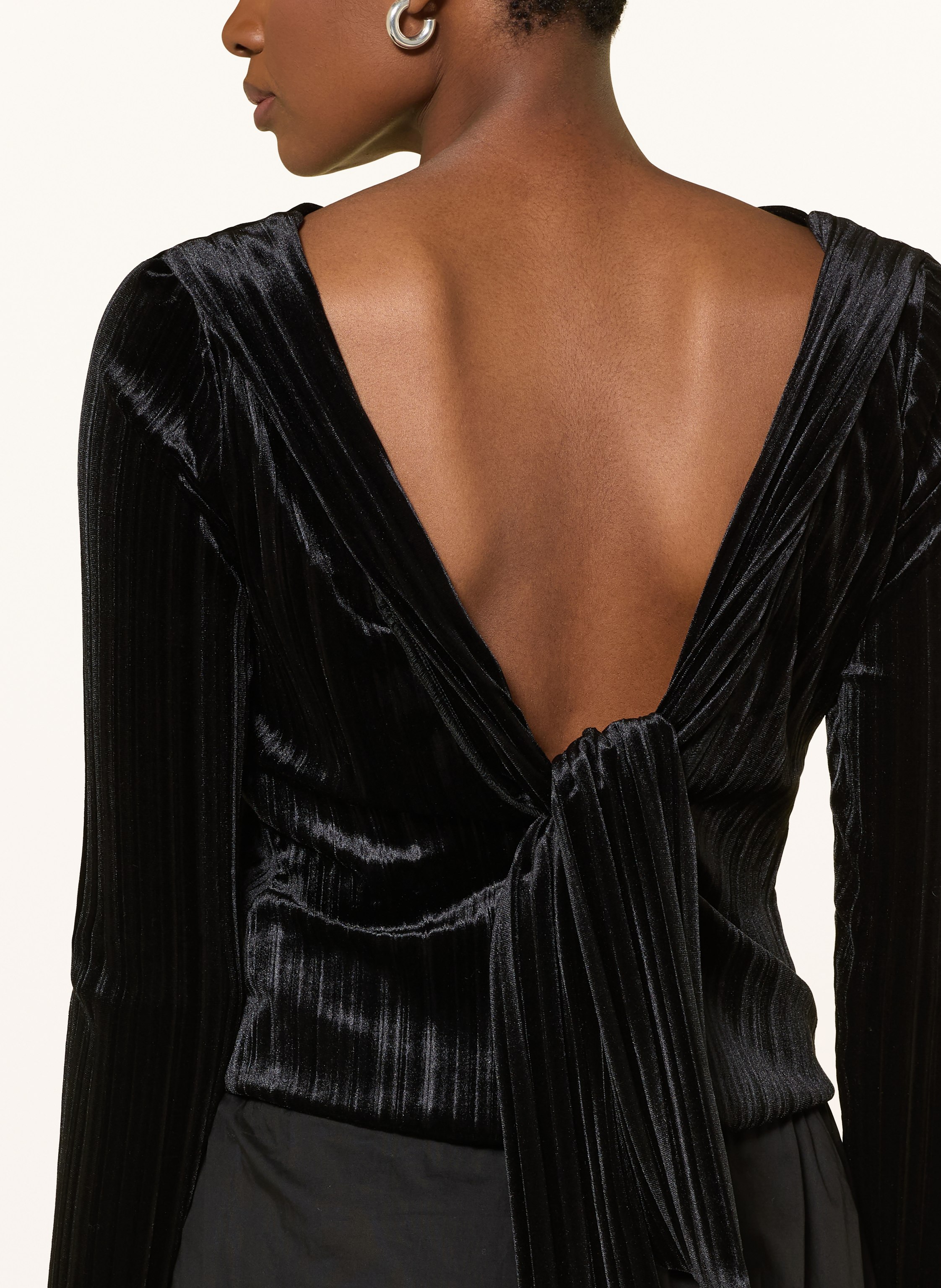 Thumbnail - Esthé Longsleeve Aus Samt schwarz