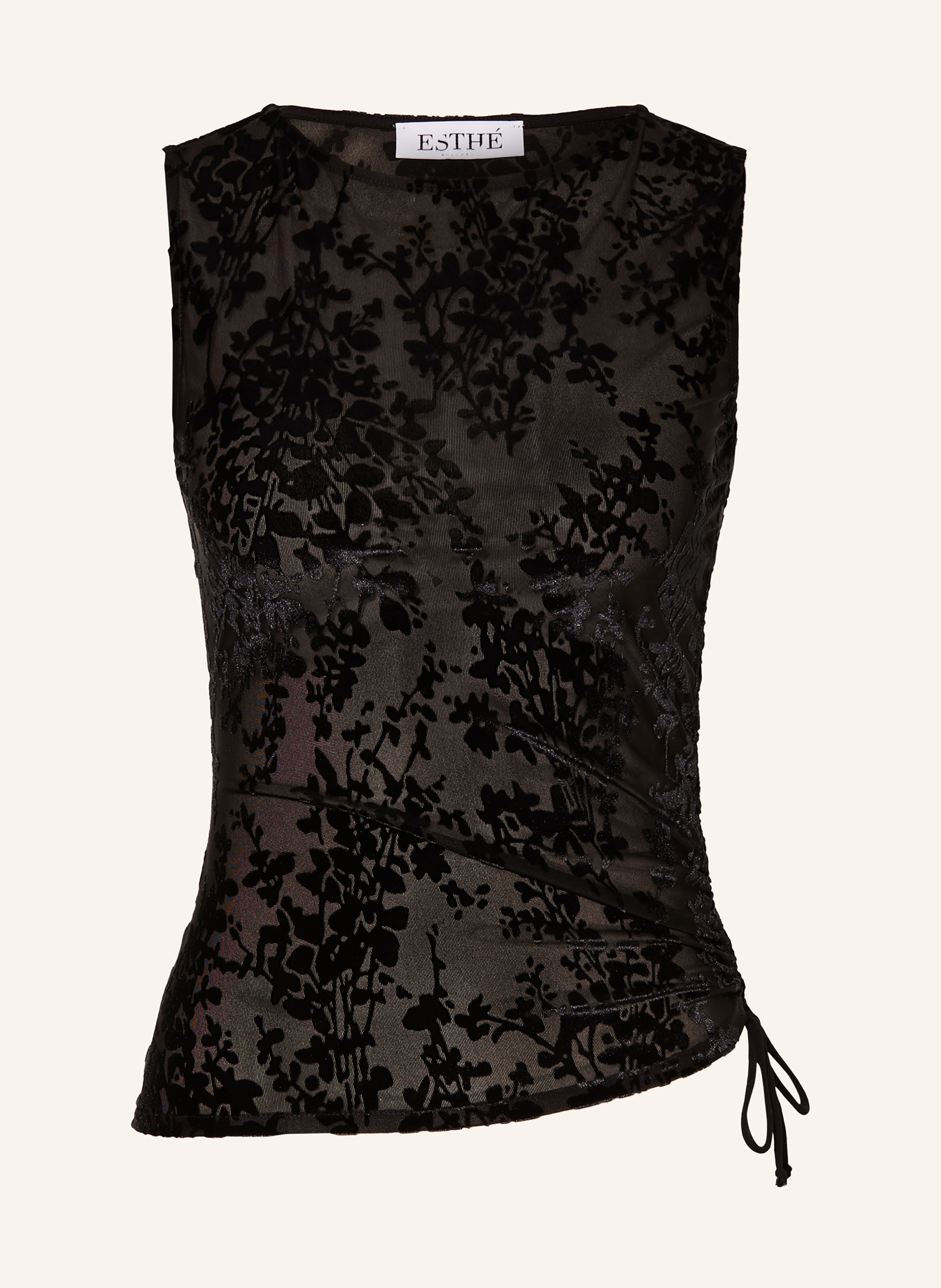 ESTHÉ Aksamitny top kolor czarny