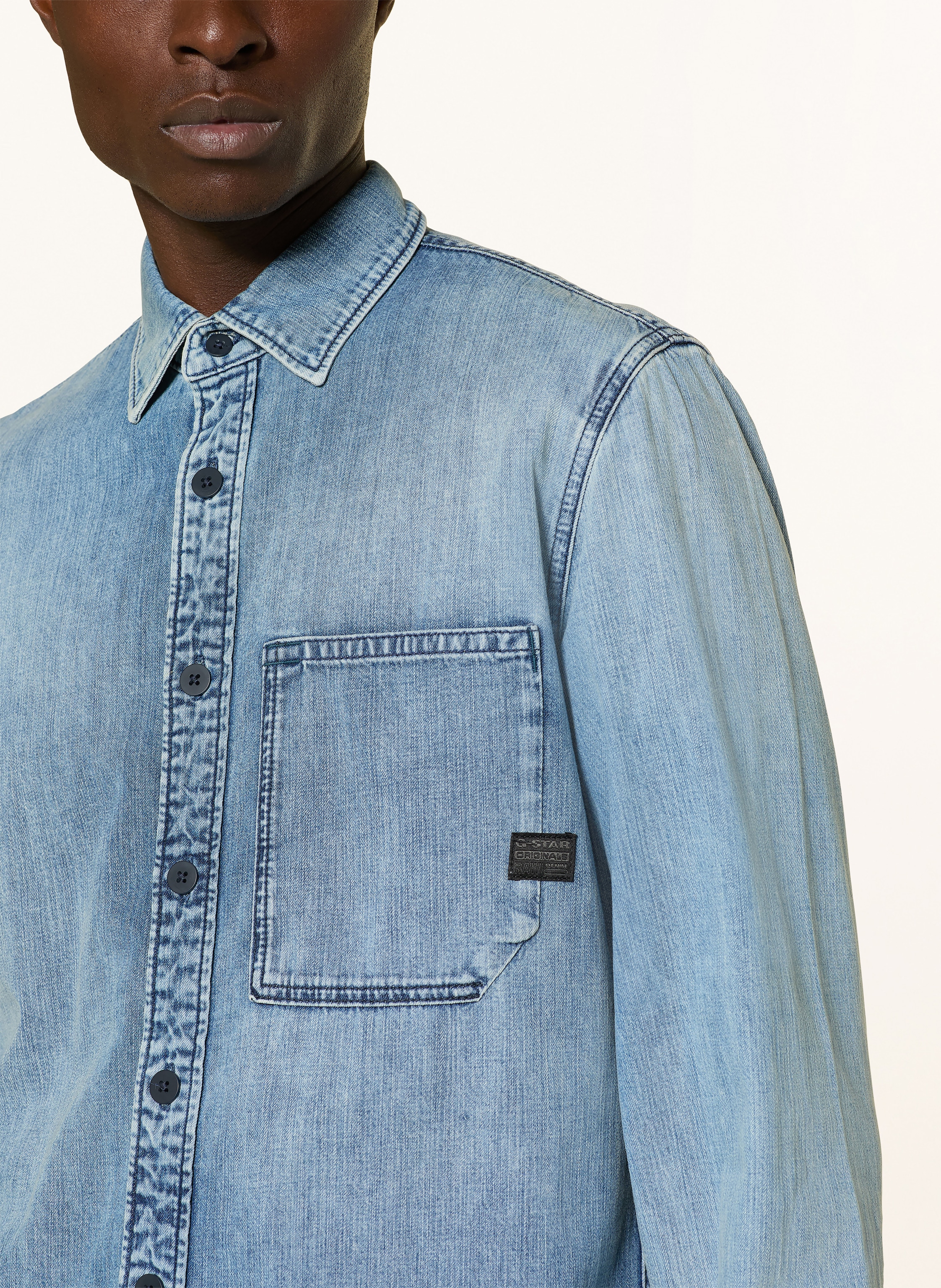 Thumbnail - G-Star Jeanshemd Regular Fit blau