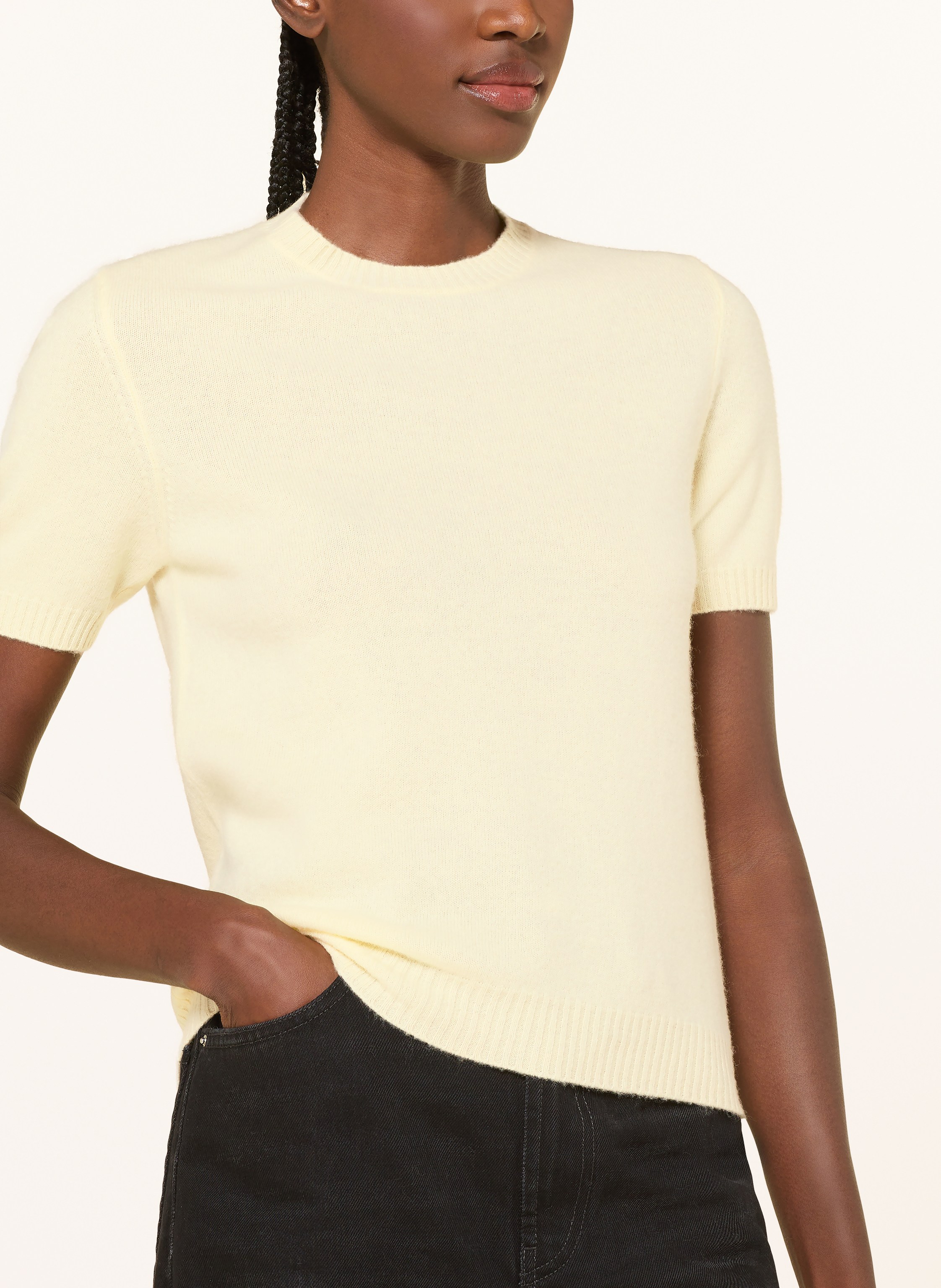 Thumbnail - Lunaria Cashmere Strickshirt Aus Cashmere gelb