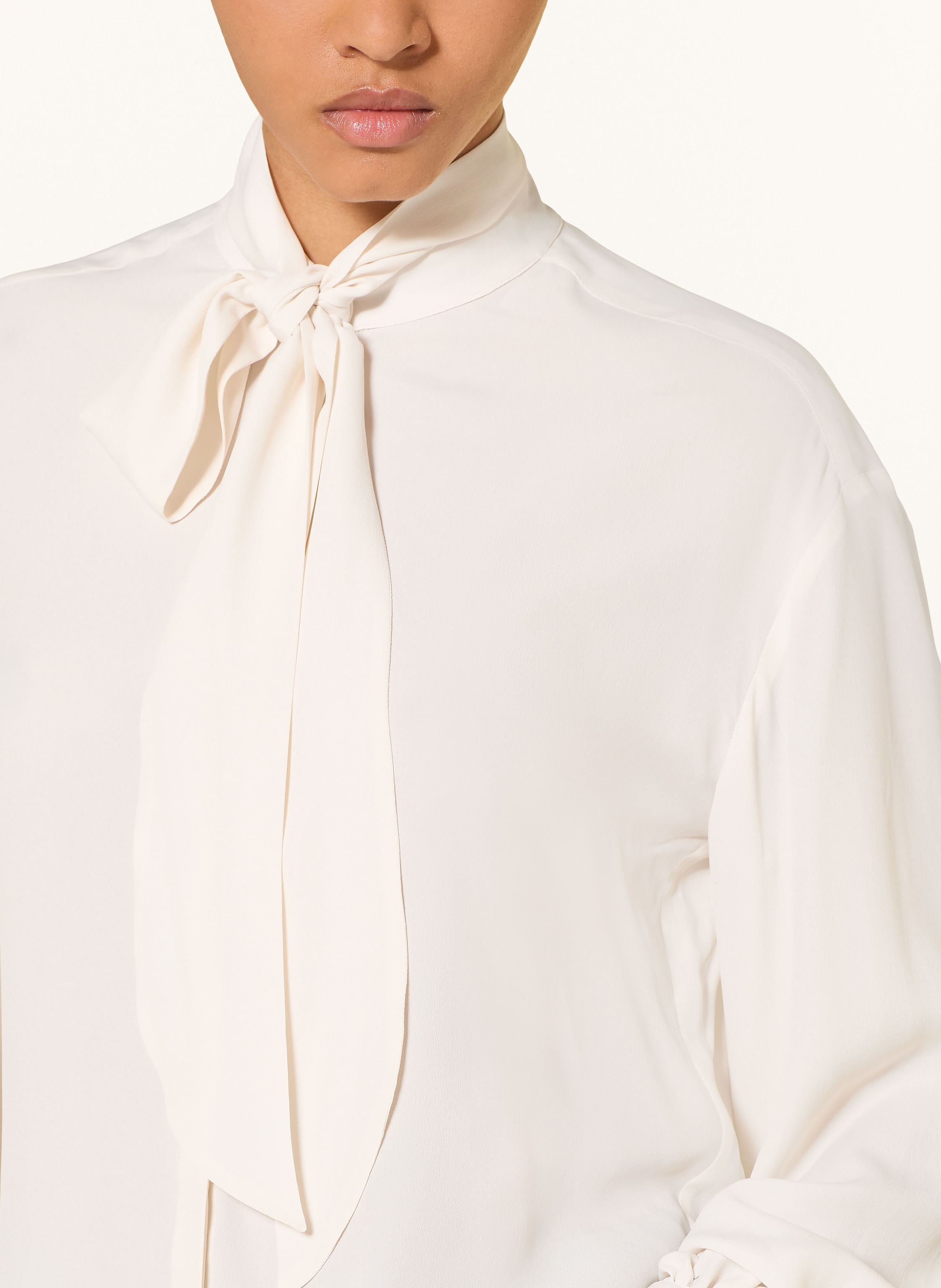 Thumbnail - Émanou Schluppenbluse Mit Seide weiss