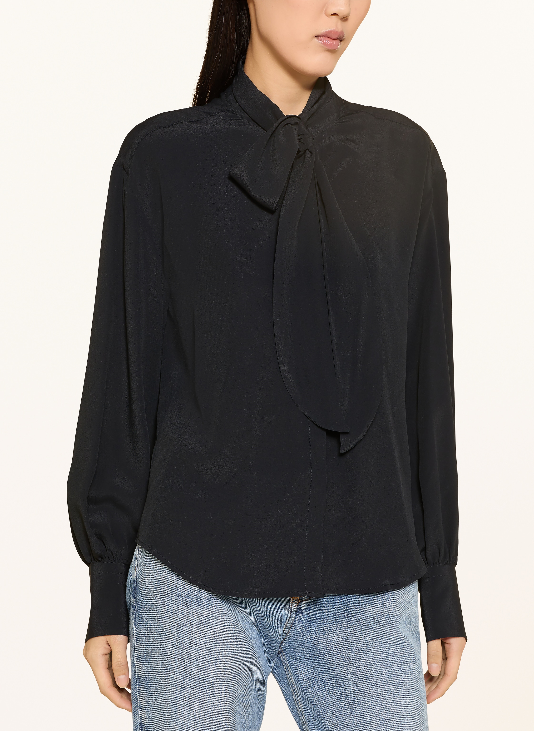 Thumbnail - Émanou Schluppenbluse Mit Seide schwarz