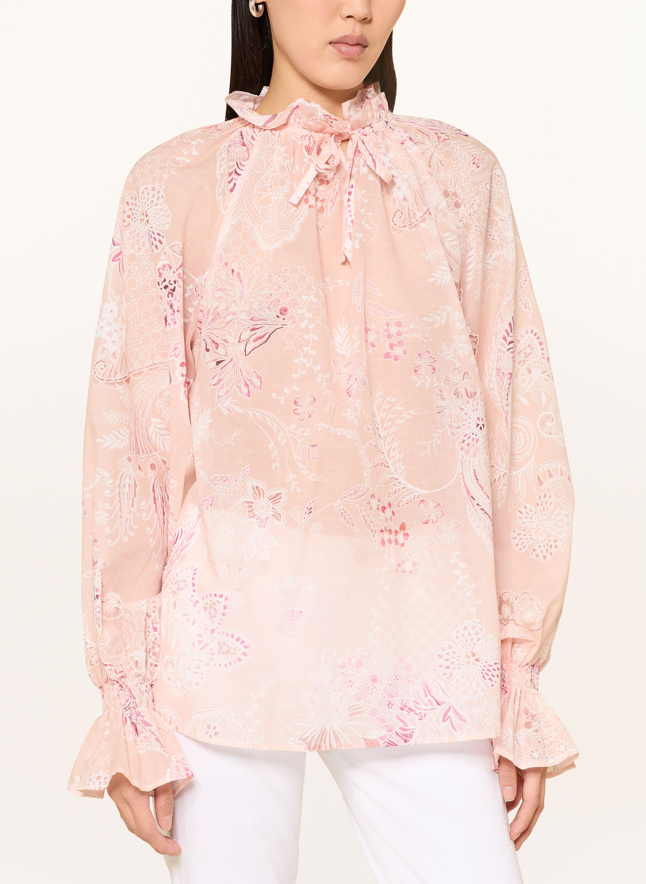 Thumbnail - Émanou Blusenshirt Amelie Mit Volants rosa