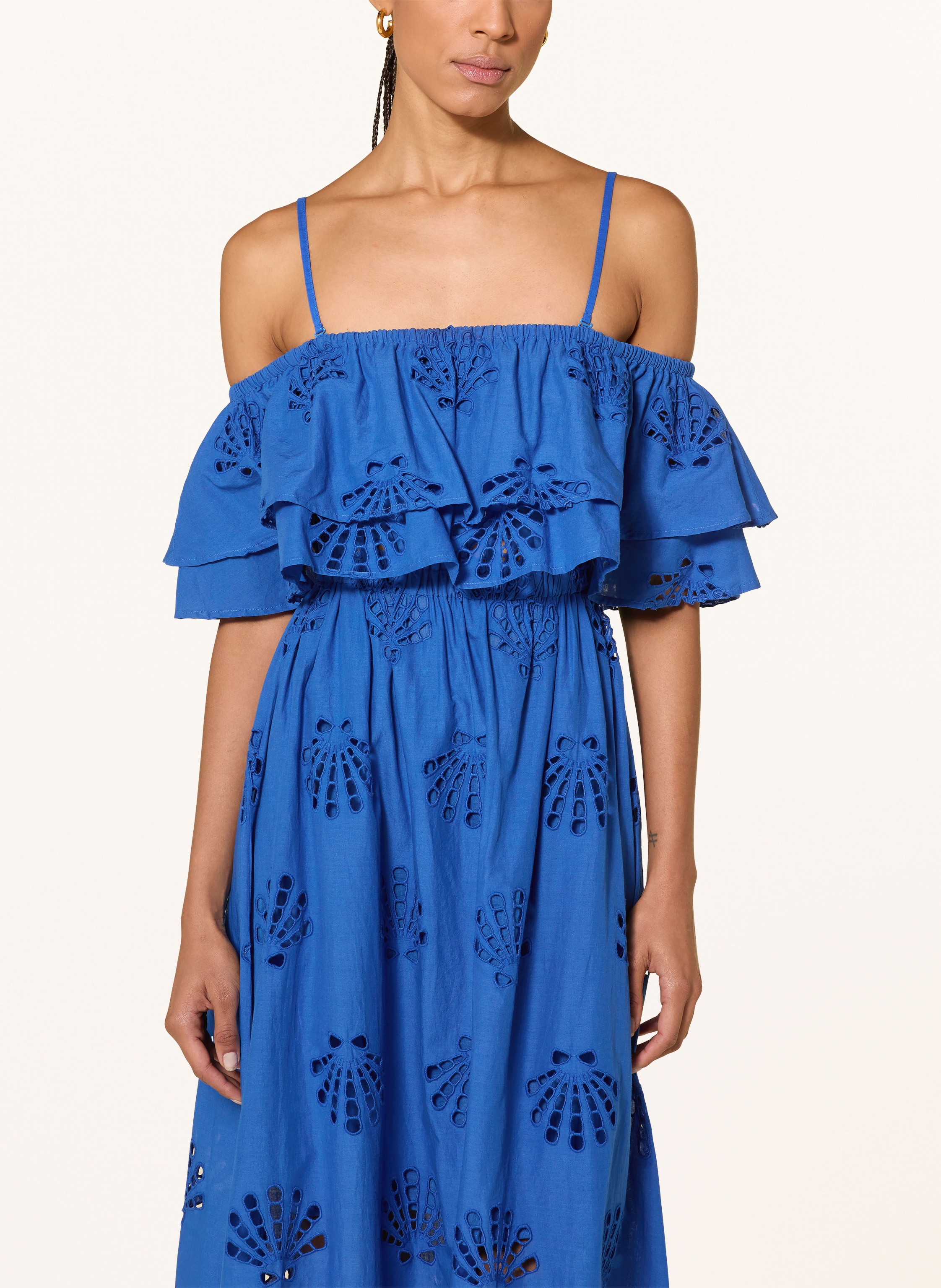 Thumbnail - Watercult Strandkleid Dolce Lemon Aus Lochspitze blau