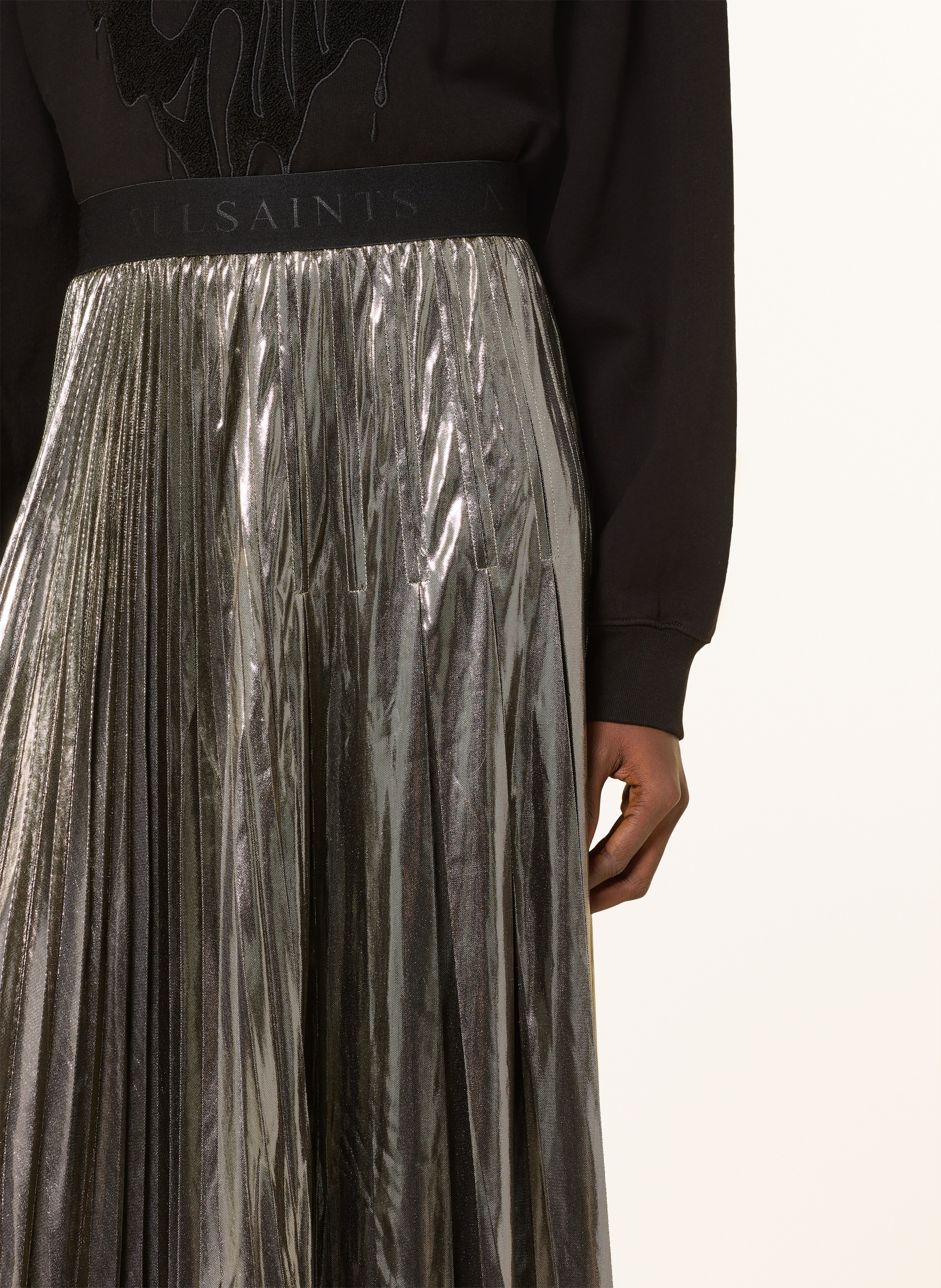 Thumbnail - Allsaints Plisseerock Jax gold