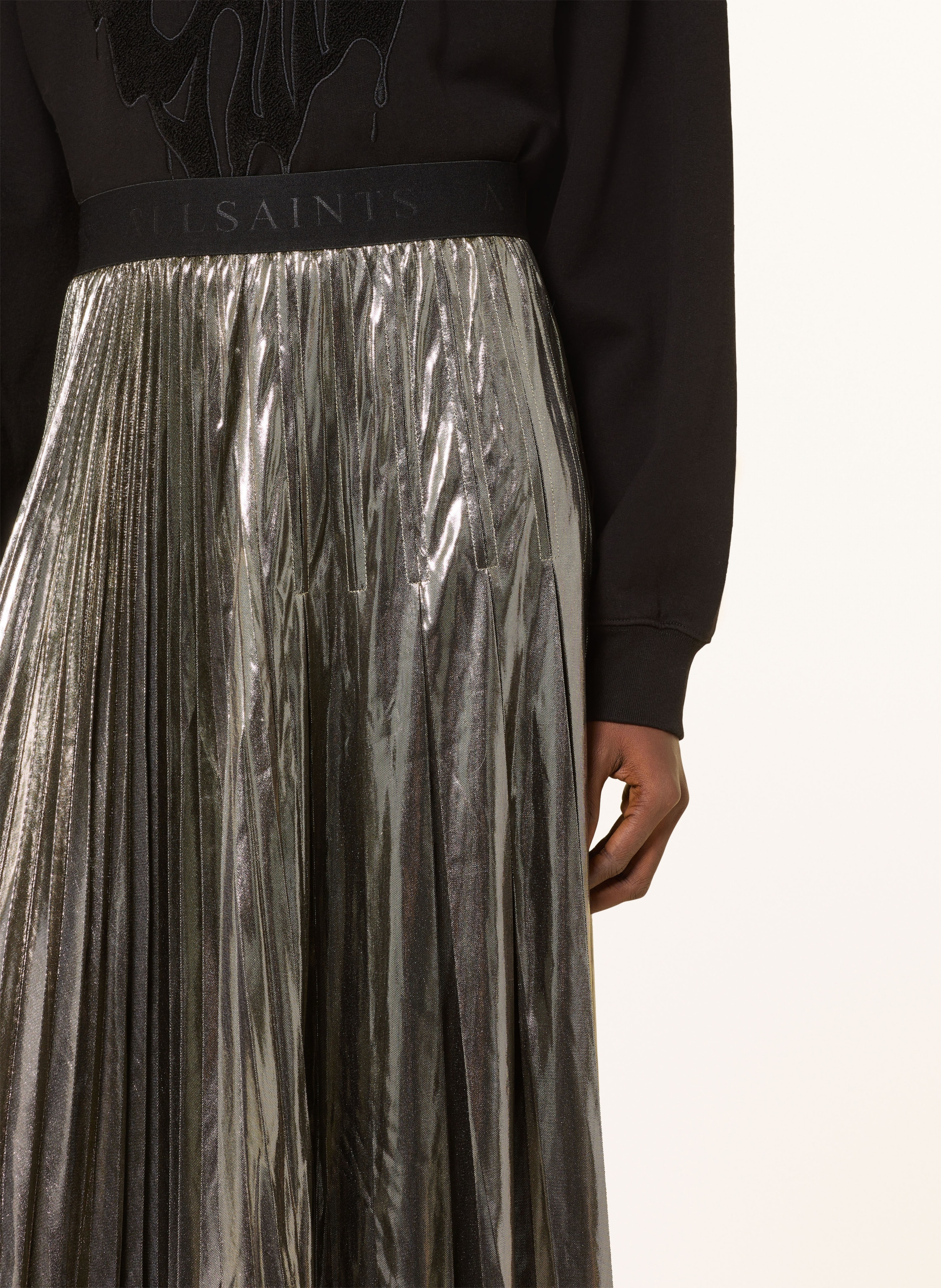 Thumbnail - Allsaints Plisseerock Jax gold