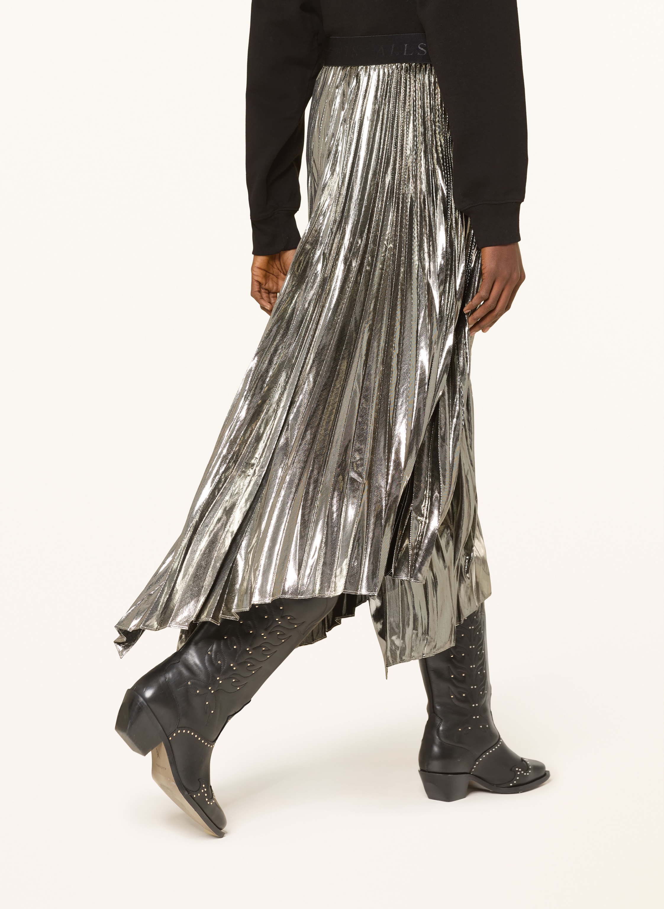 Thumbnail - Allsaints Plisseerock Jax gold