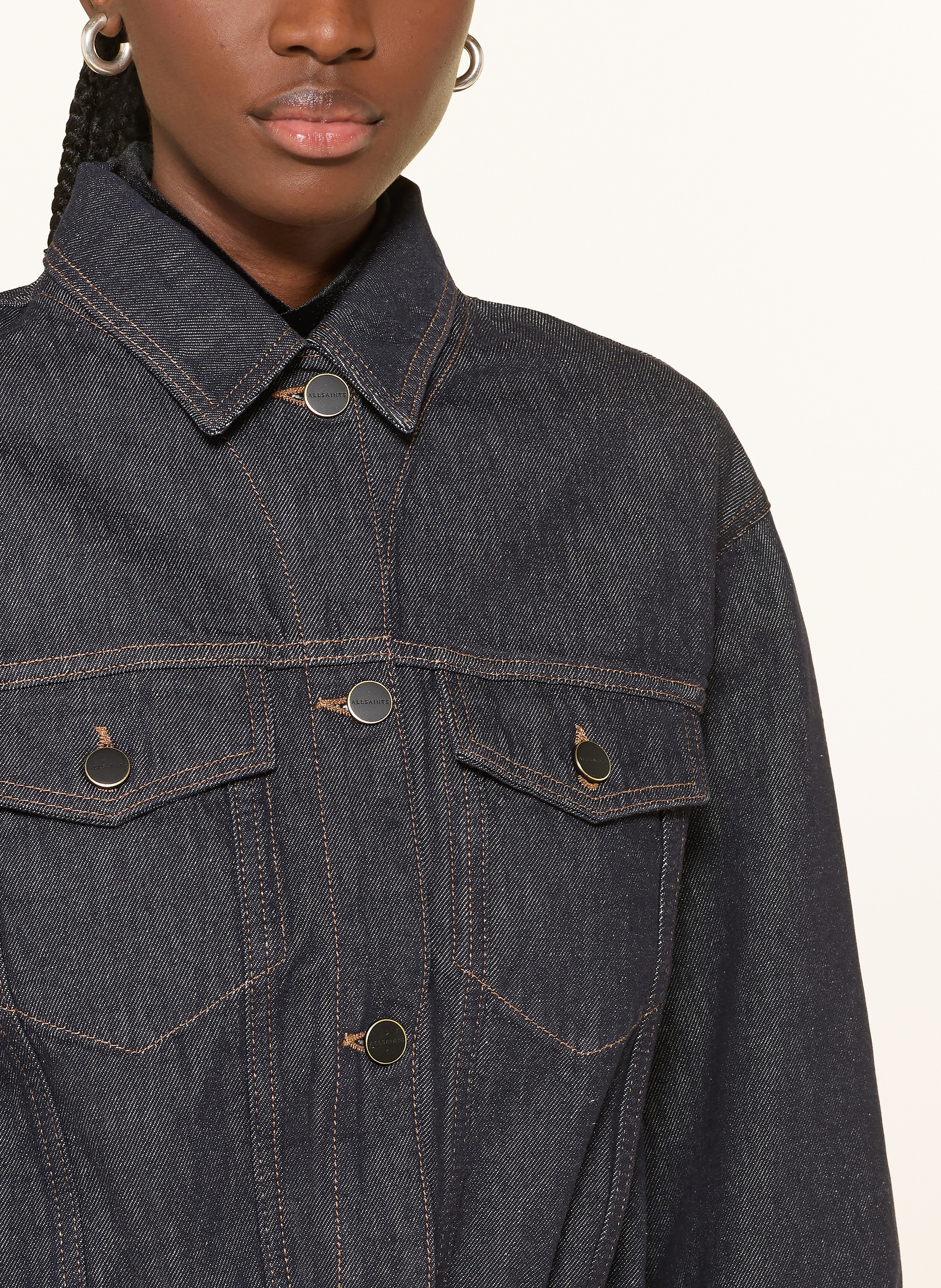 Thumbnail - Allsaints Jeansjacke Denby blau