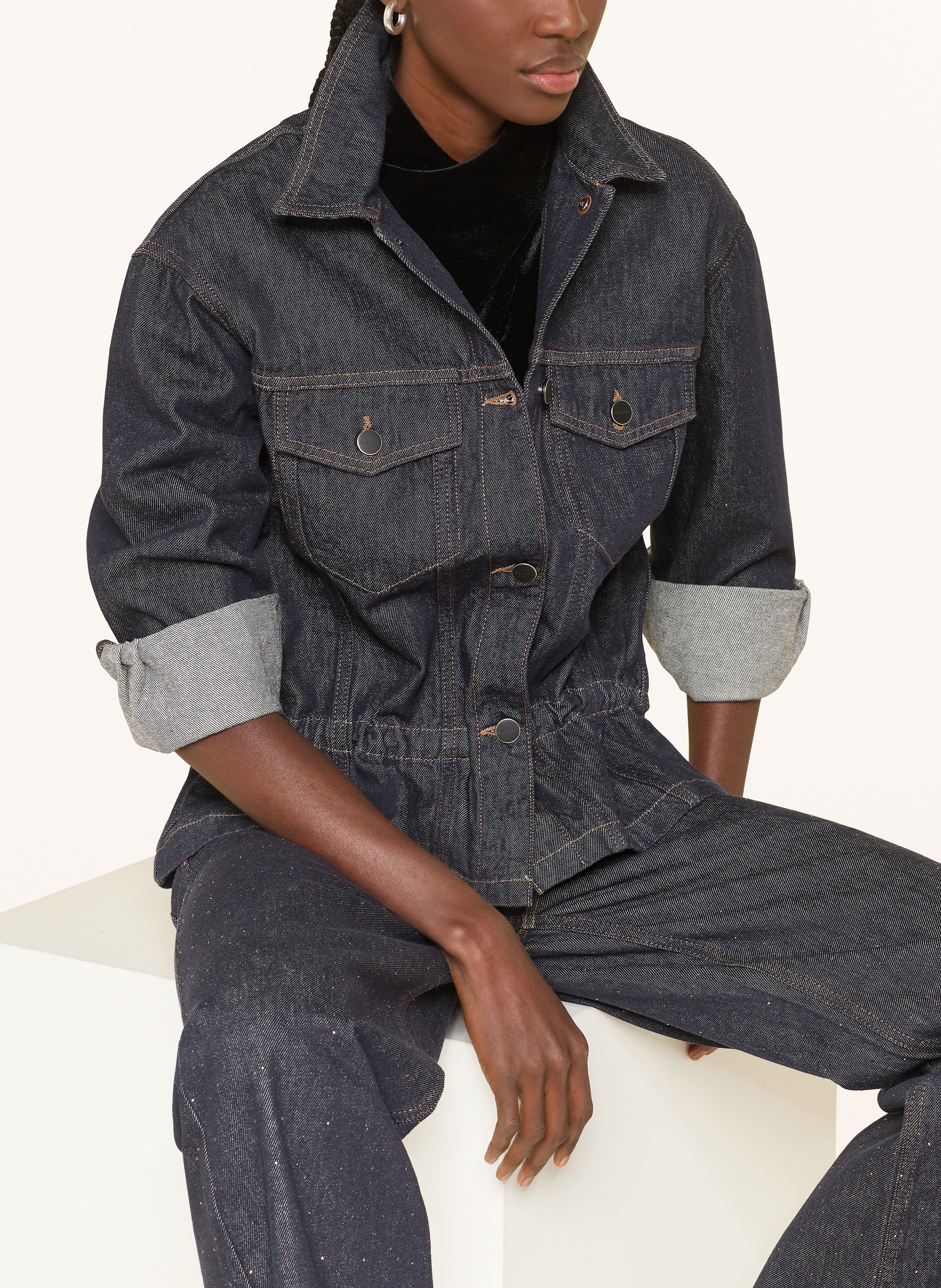 Thumbnail - Allsaints Jeansjacke Denby blau