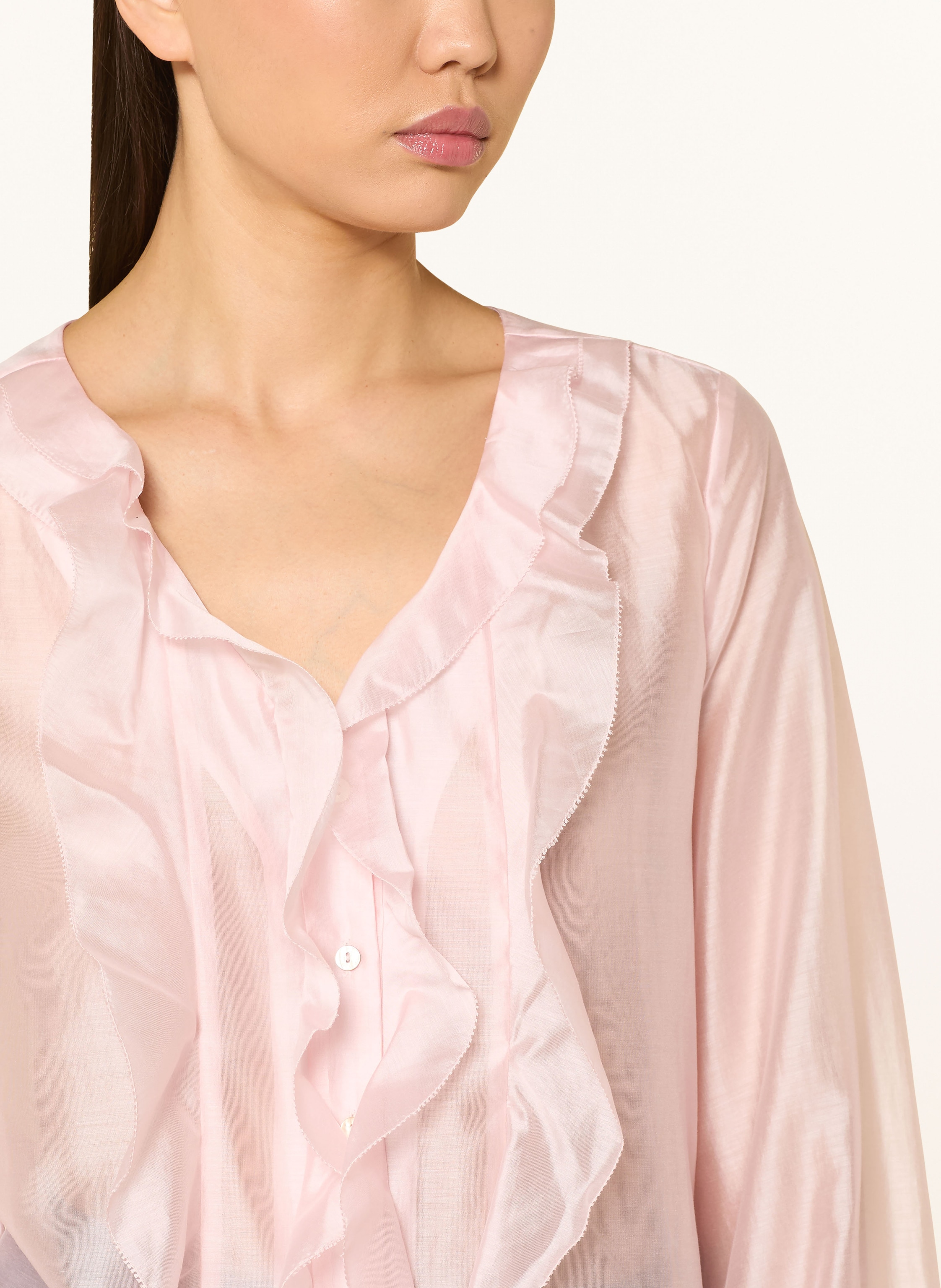 Thumbnail - S.Oliver Black Label Bluse Mit Volants rosa