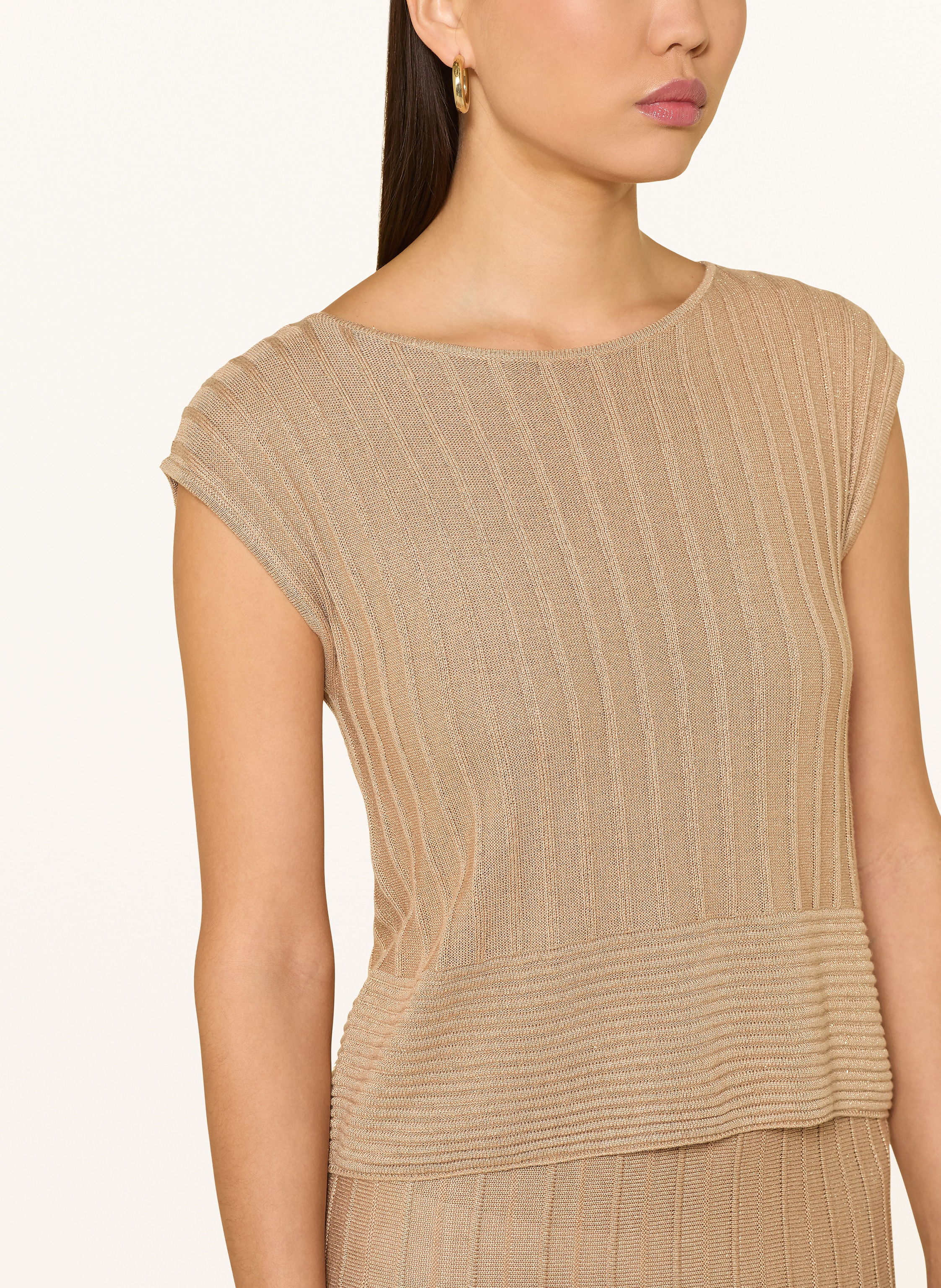 Thumbnail - S.Oliver Black Label Strickkleid Mit Glitzergarn braun