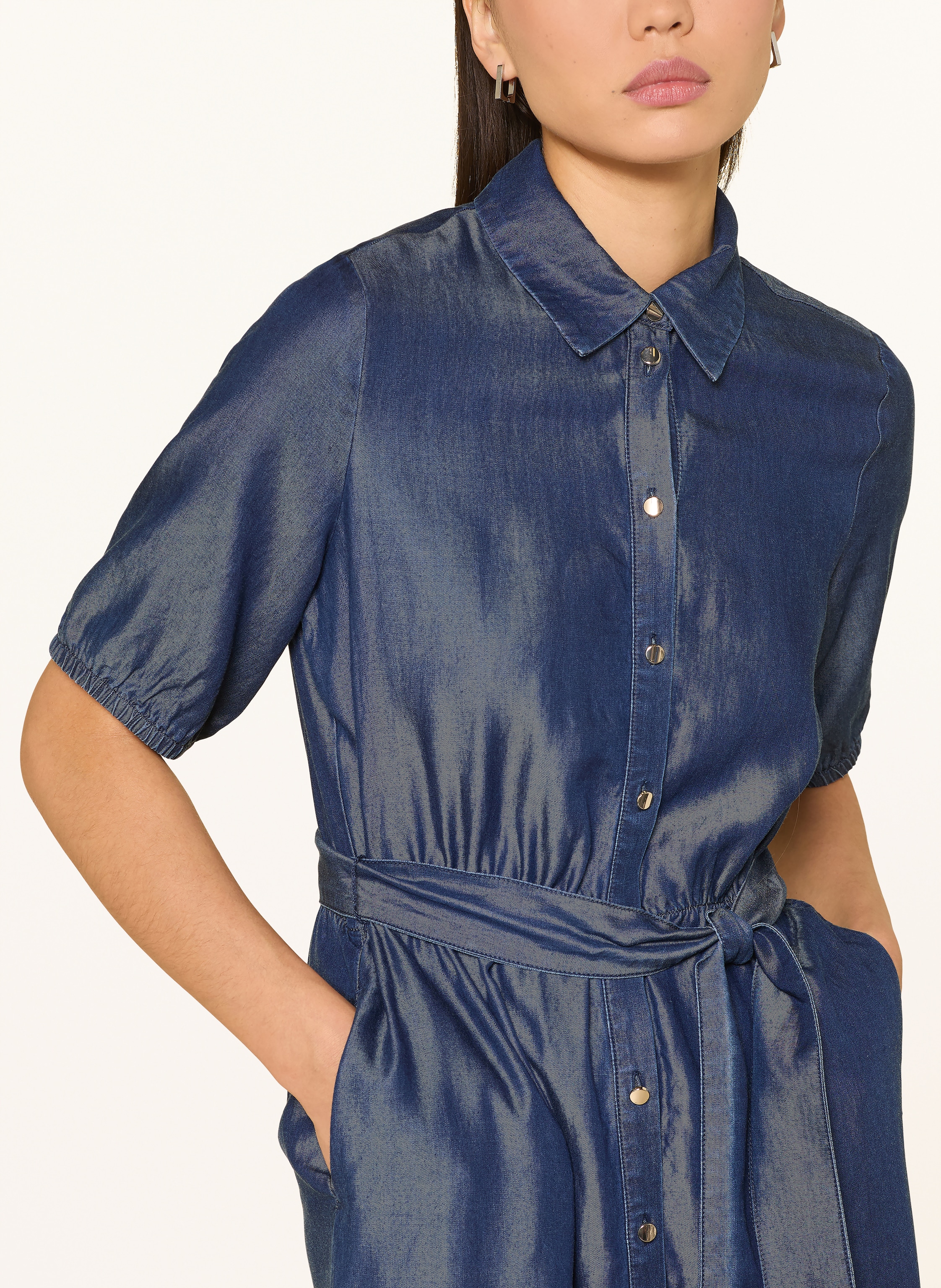 Thumbnail - S.Oliver Black Label Hemdblusenkleid In Jeansoptik blau