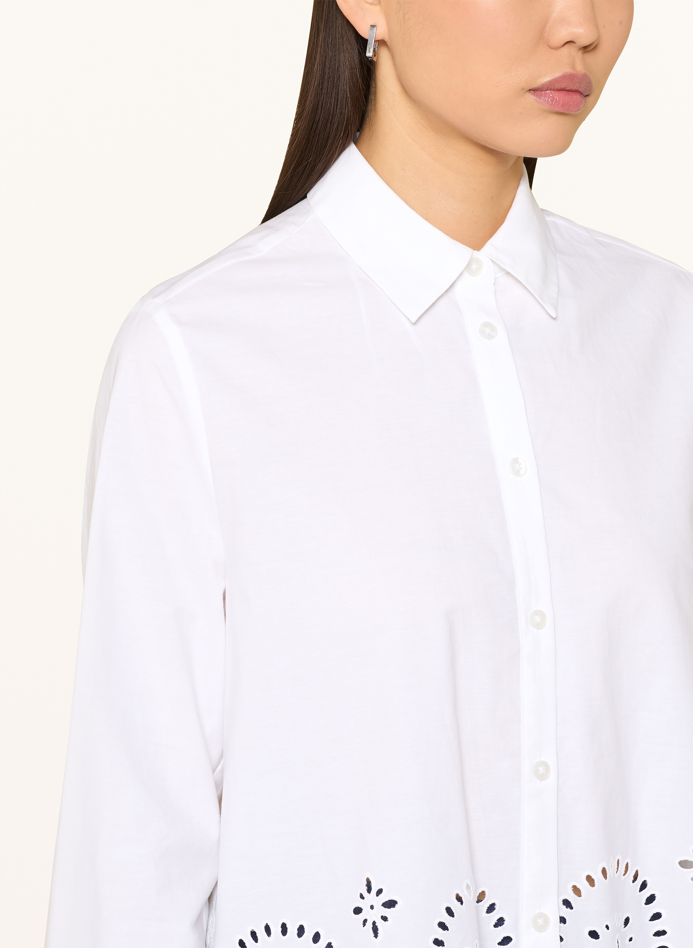 Thumbnail - S.Oliver Black Label Hemdbluse Mit Lochspitze weiss