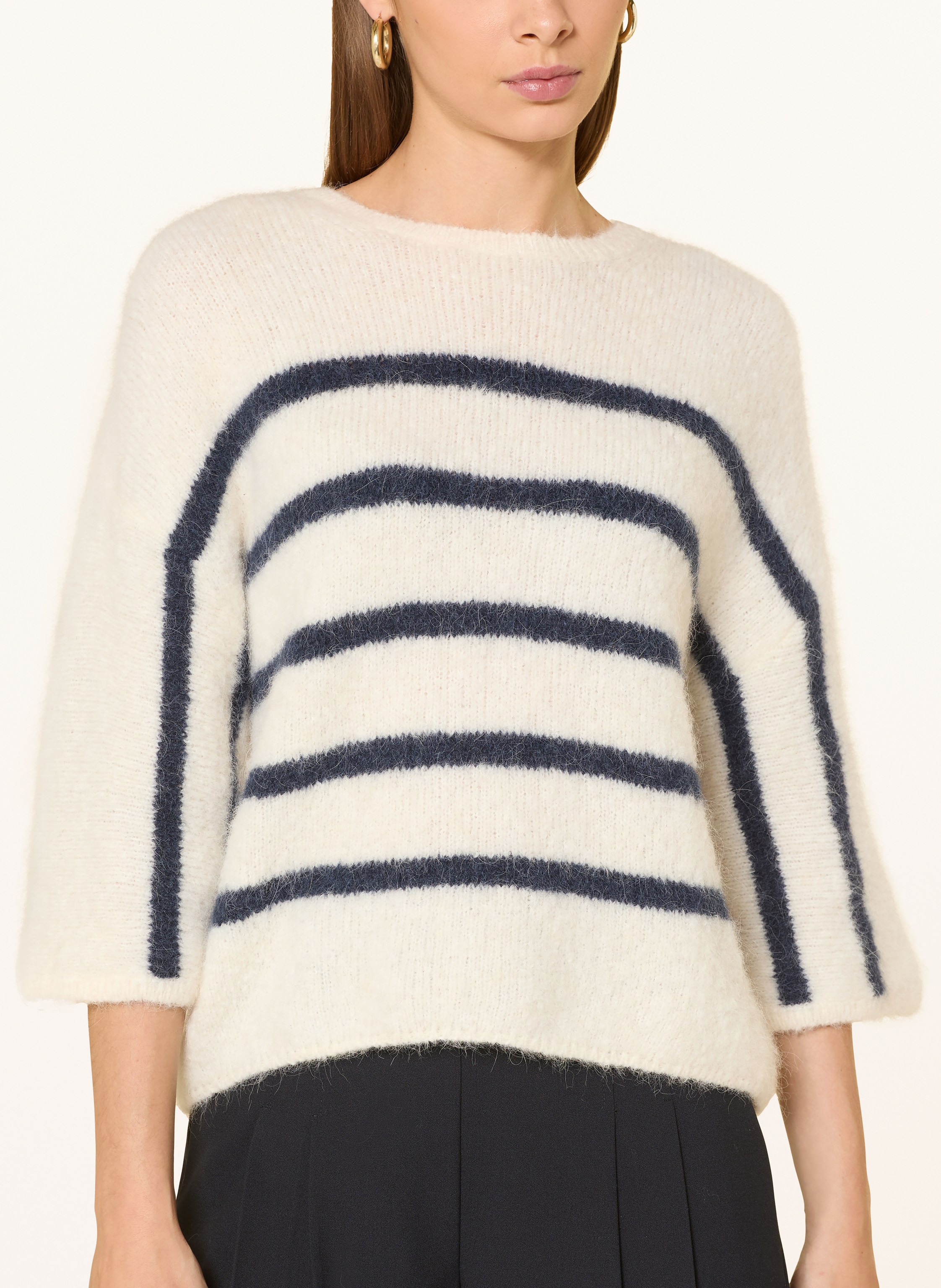 Thumbnail - Rich & Royal Alpaka-Pullover Mit 3/4-Arm blau