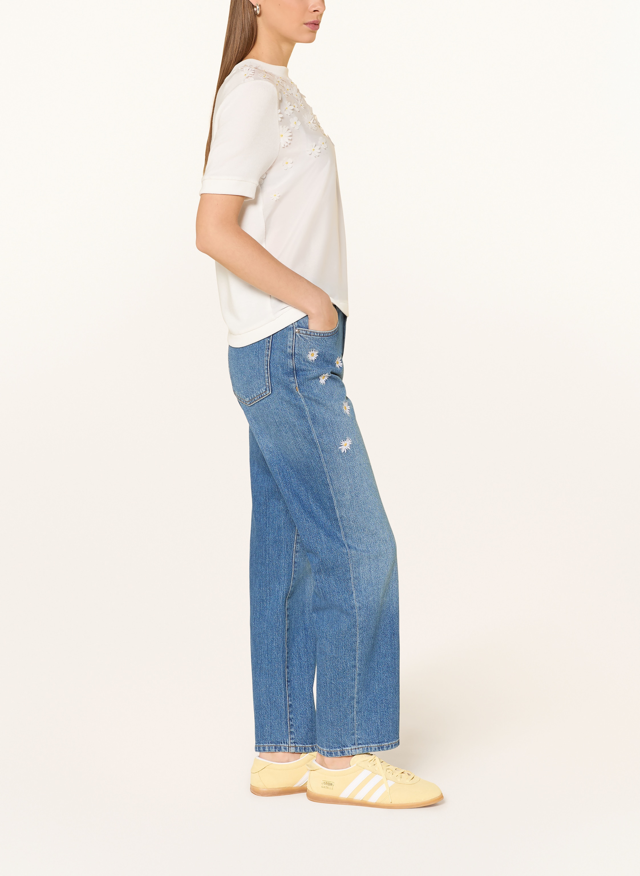 Thumbnail - Rich & Royal Straight Jeans Mit Stickereien blau