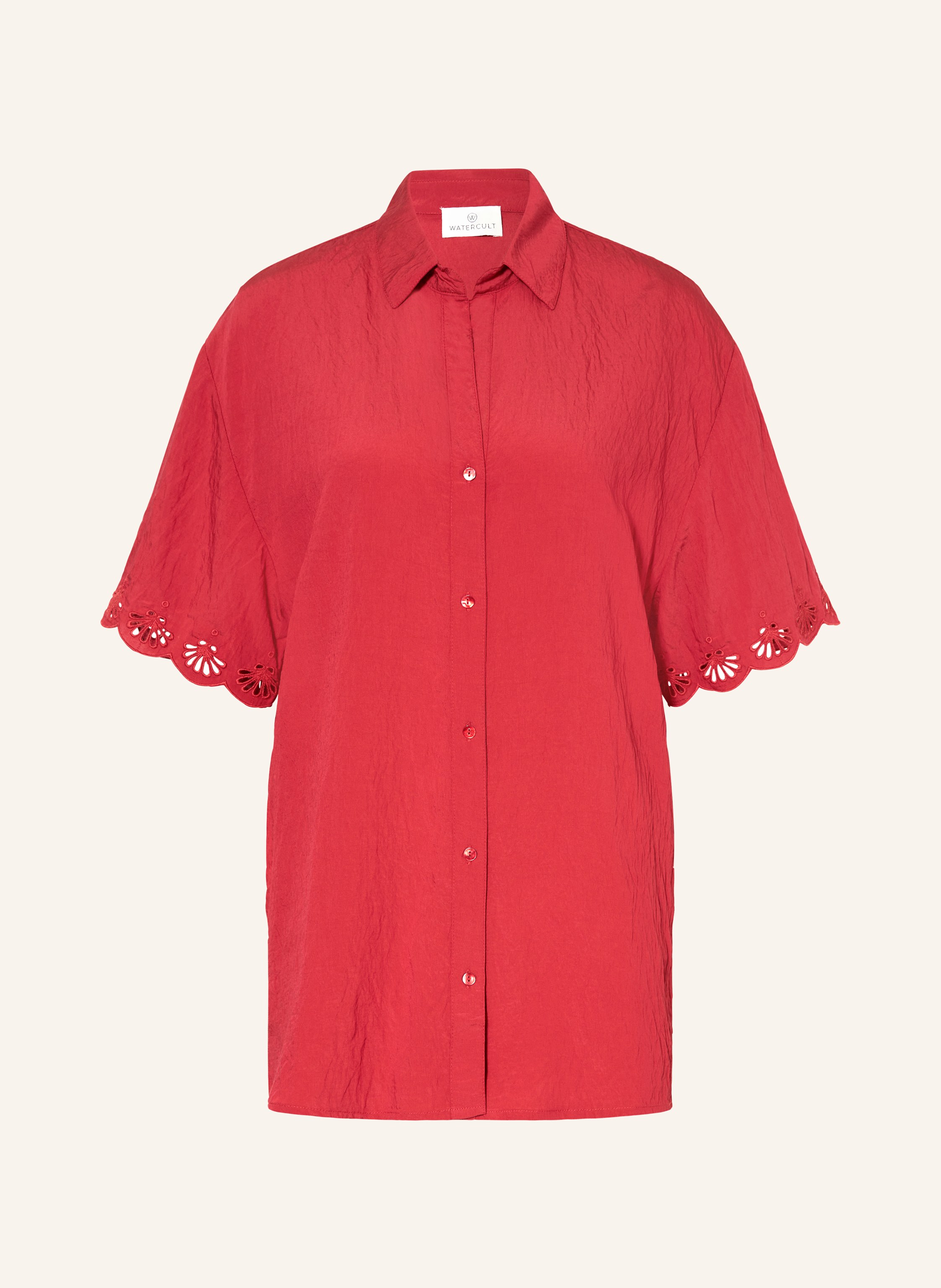 Watercult Hemdbluse Treasured Trove Mit Lochstickereien rot
