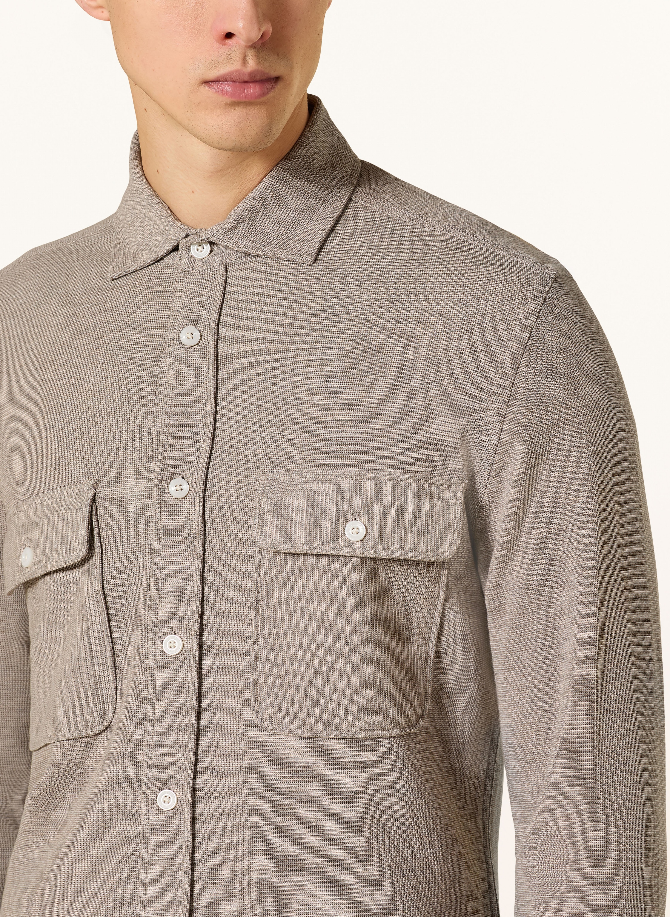 Thumbnail - Reiss Overshirt Forsithe beige