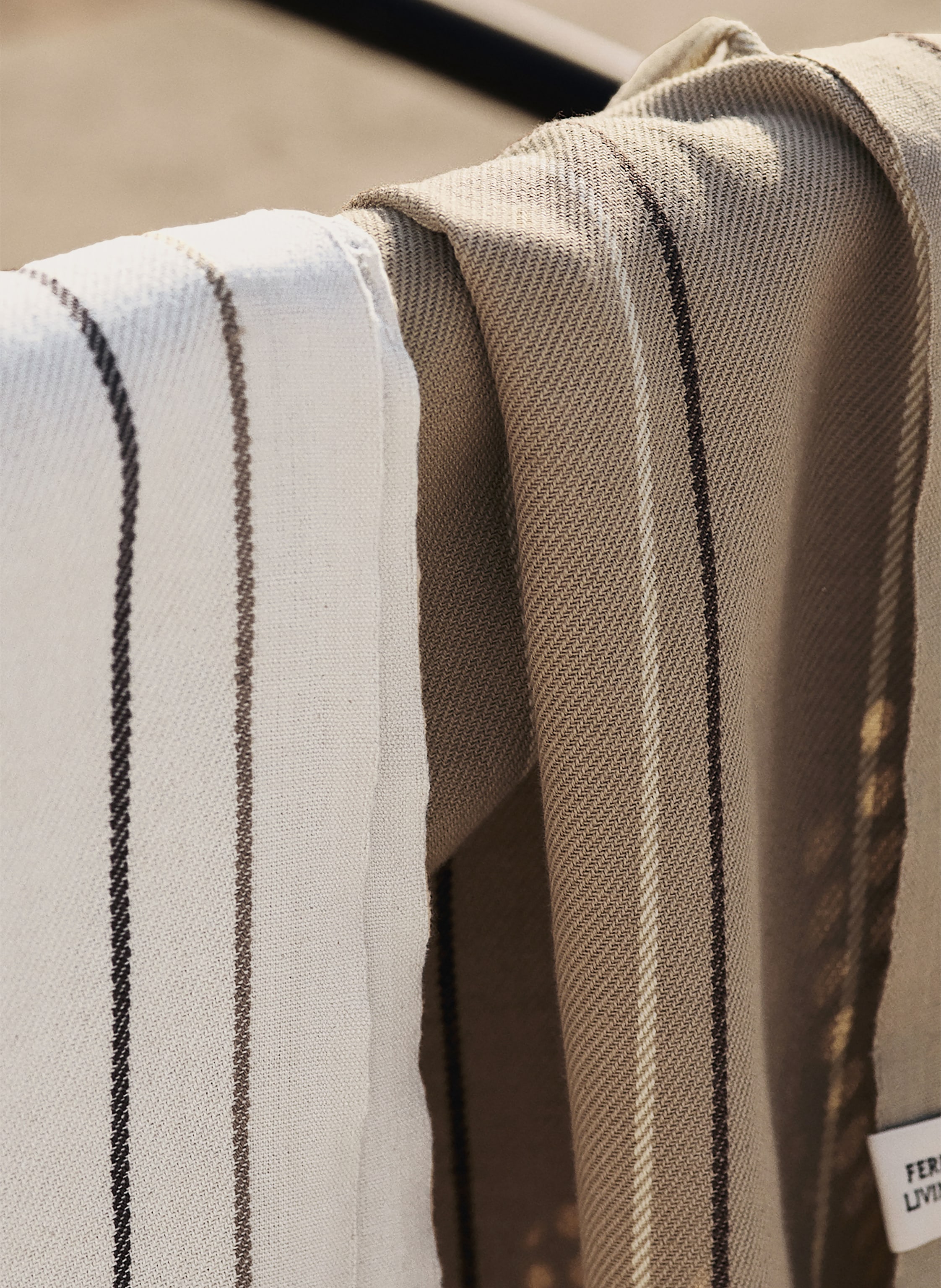 Thumbnail - Ferm Living 2er-Set Geschirrtücher beige