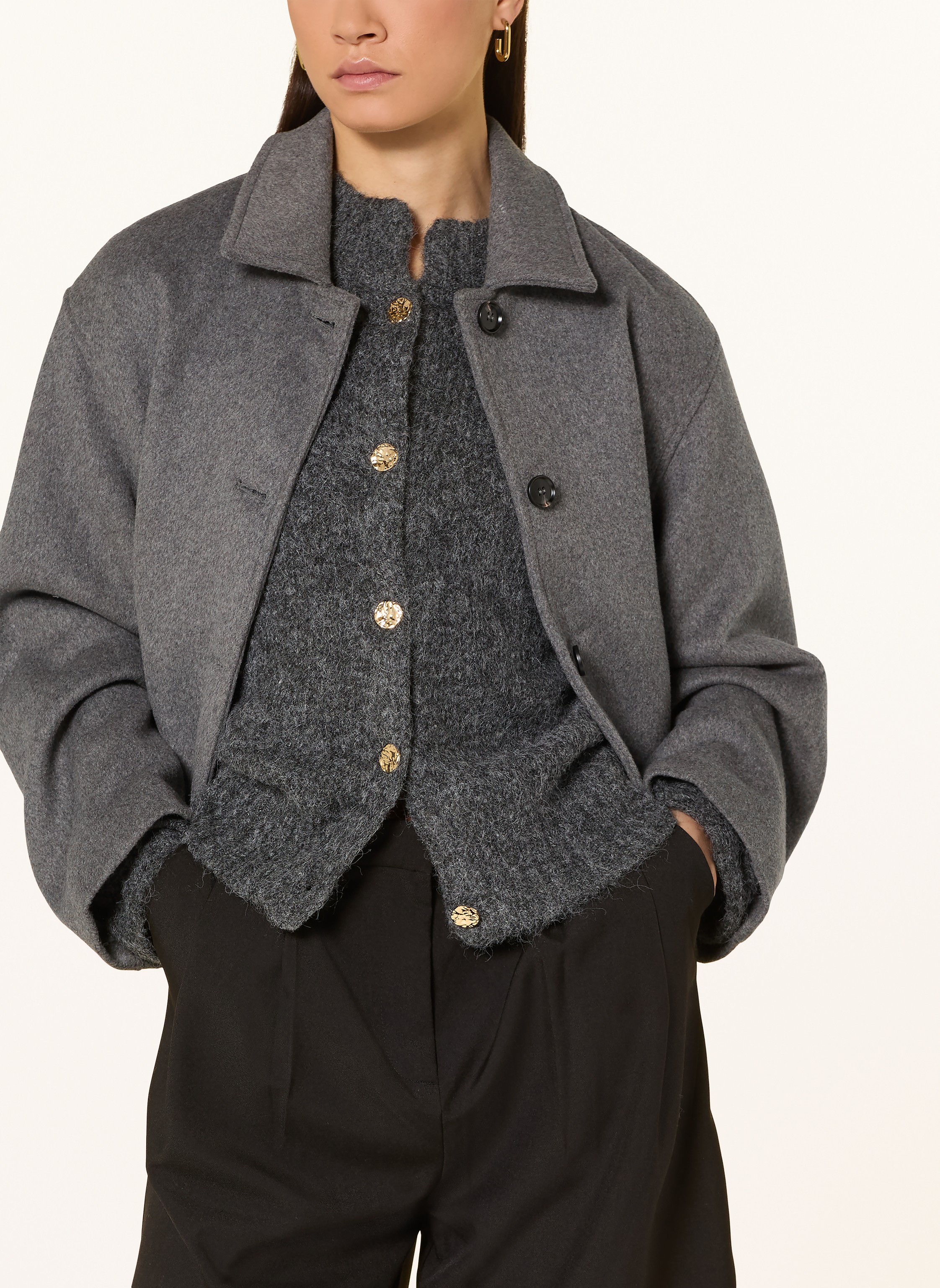 Thumbnail - Neo Noir Strickjacke Taura grau