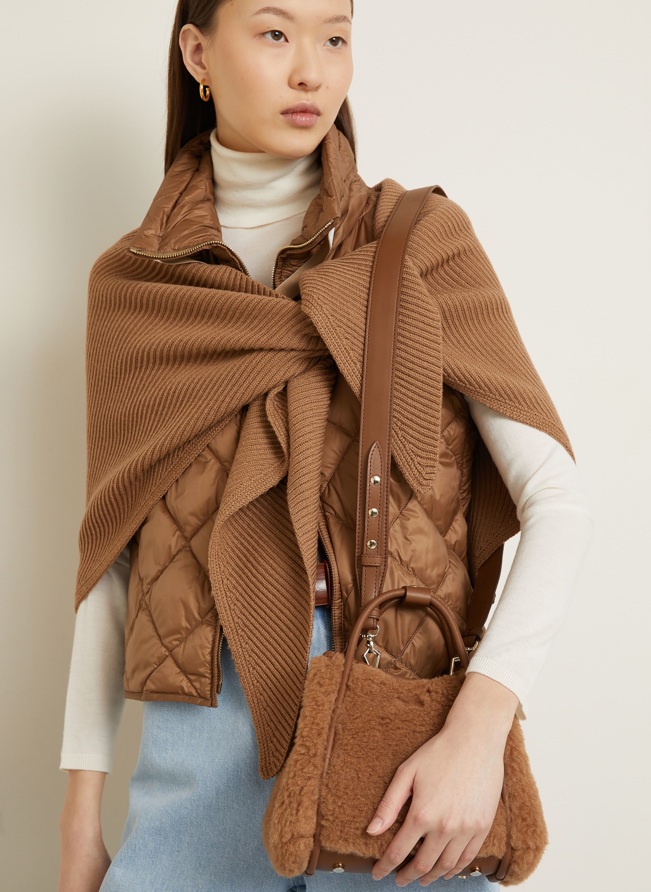 Thumbnail - Max Mara Handtasche Marine beige