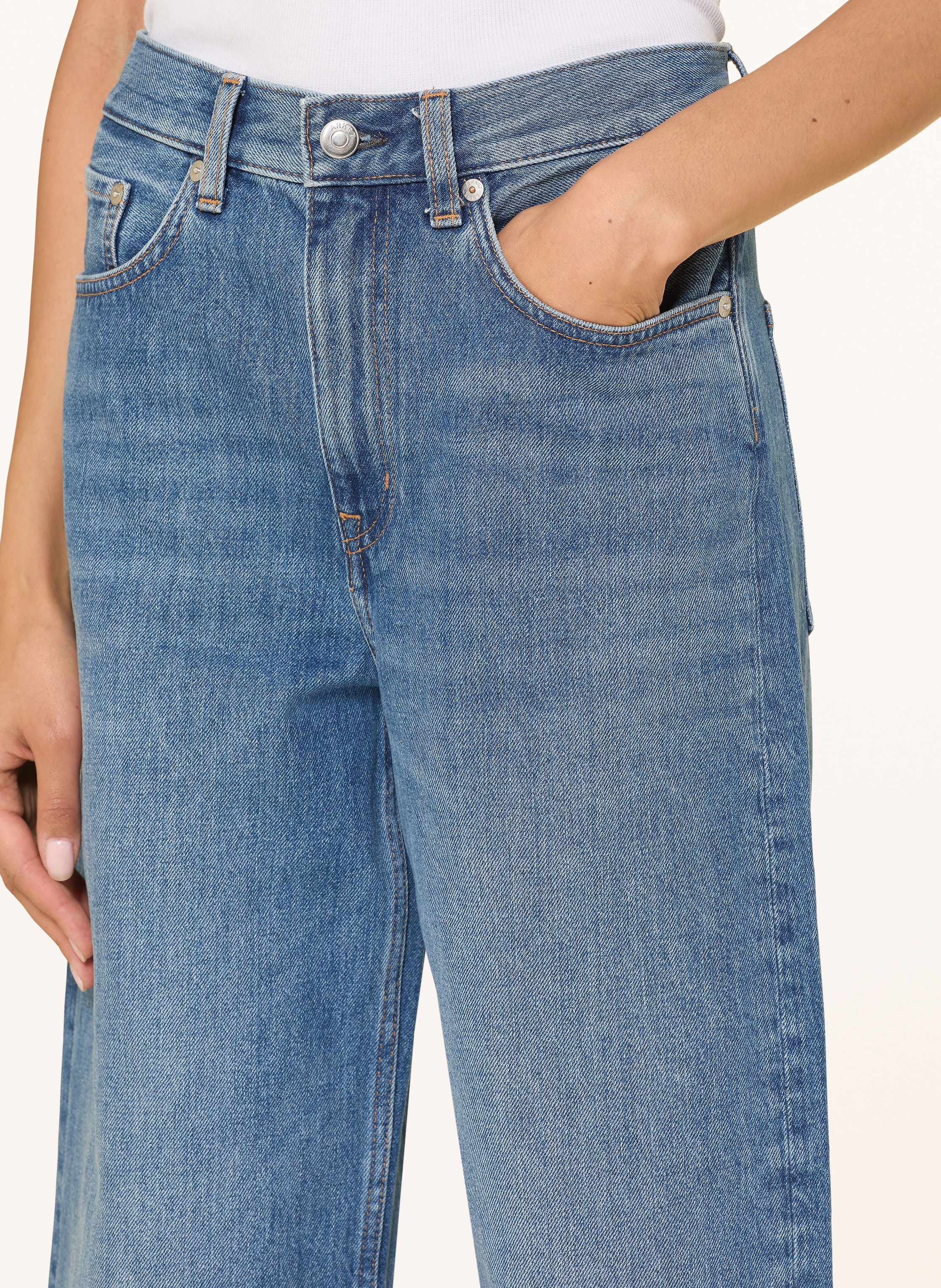 Thumbnail - Arket Wide Leg Jeans Coral blau