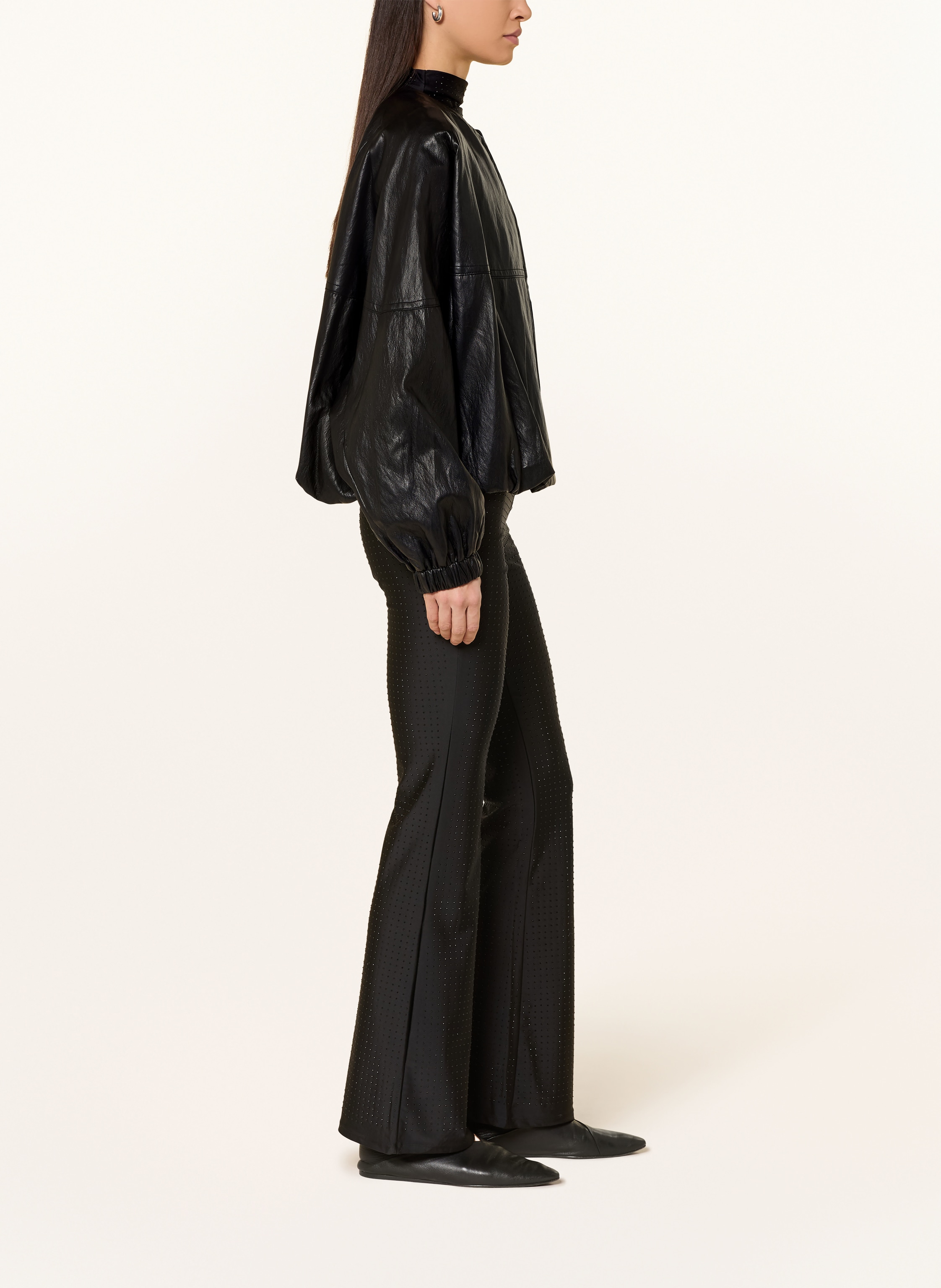 Thumbnail - Leger Studio Jerseyhose Daniela Mit Schmucksteinen schwarz