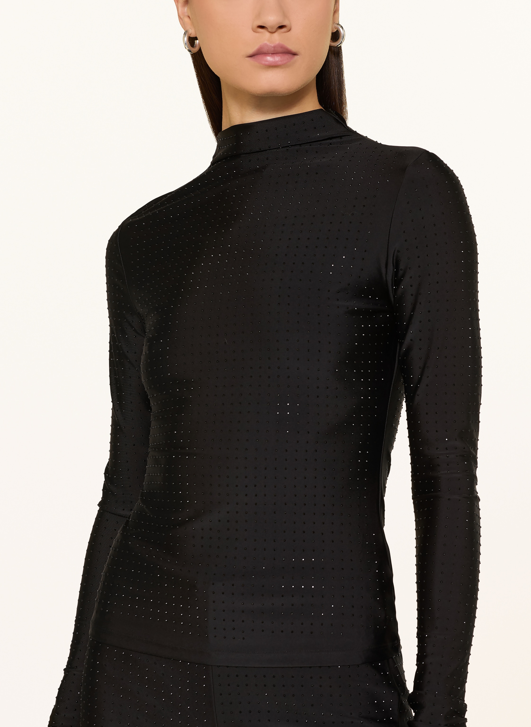 Thumbnail - Leger Studio Longsleeve Daniela Mit Schmucksteinen schwarz