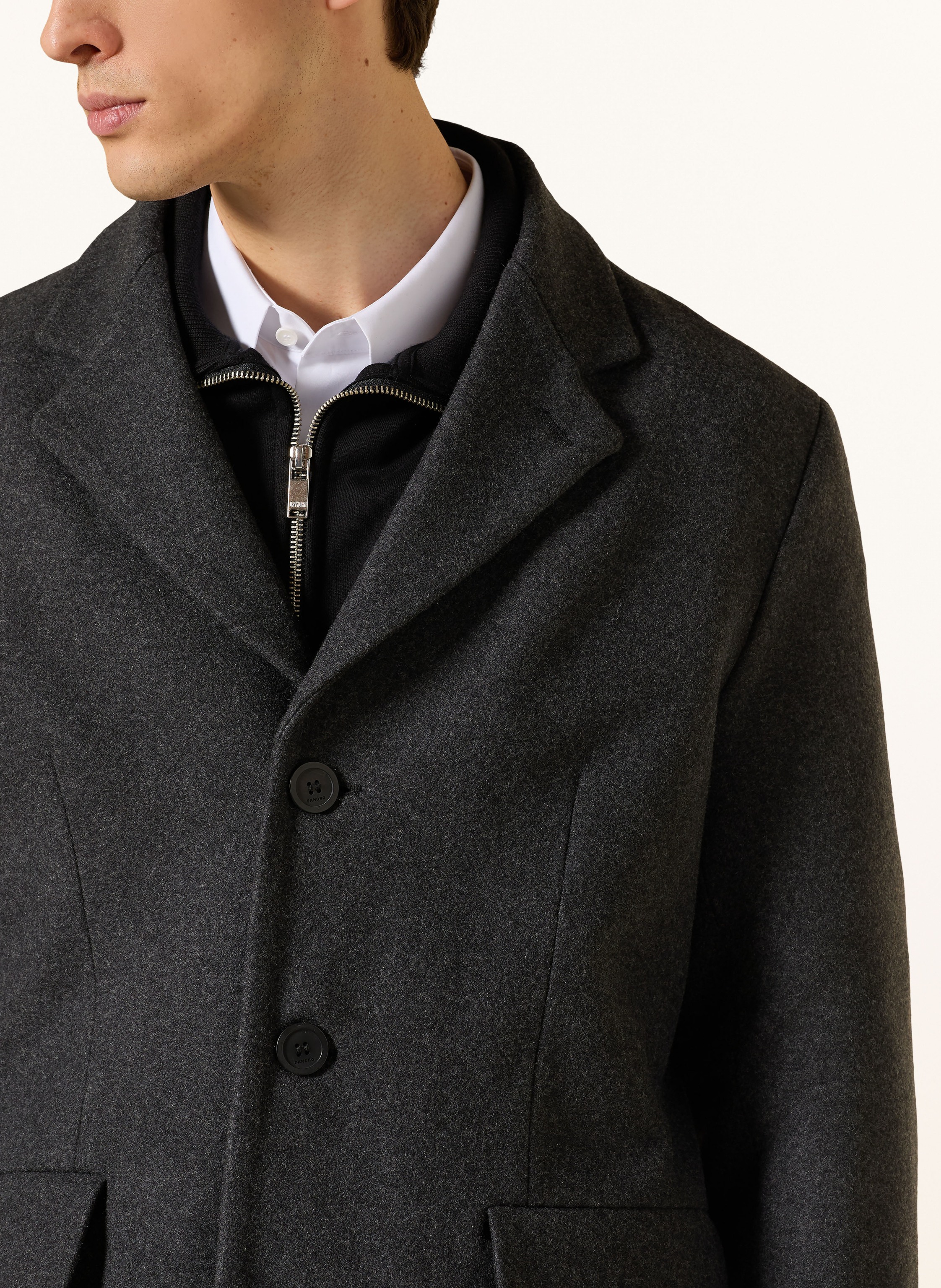 Thumbnail - Sandro Wollmantel grau