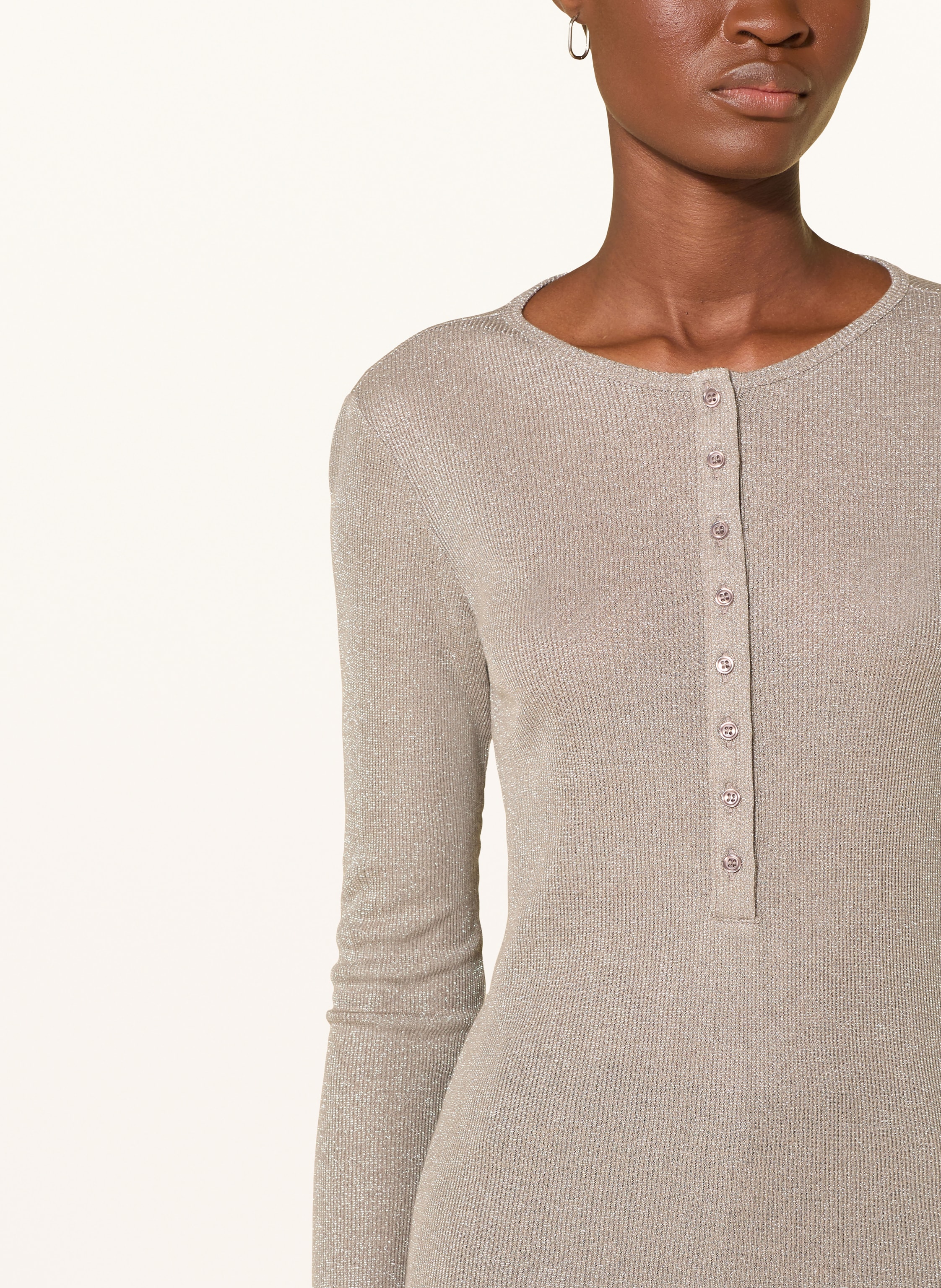 Thumbnail - Opus Longsleeve Sosmica Mit Glitzergarn beige