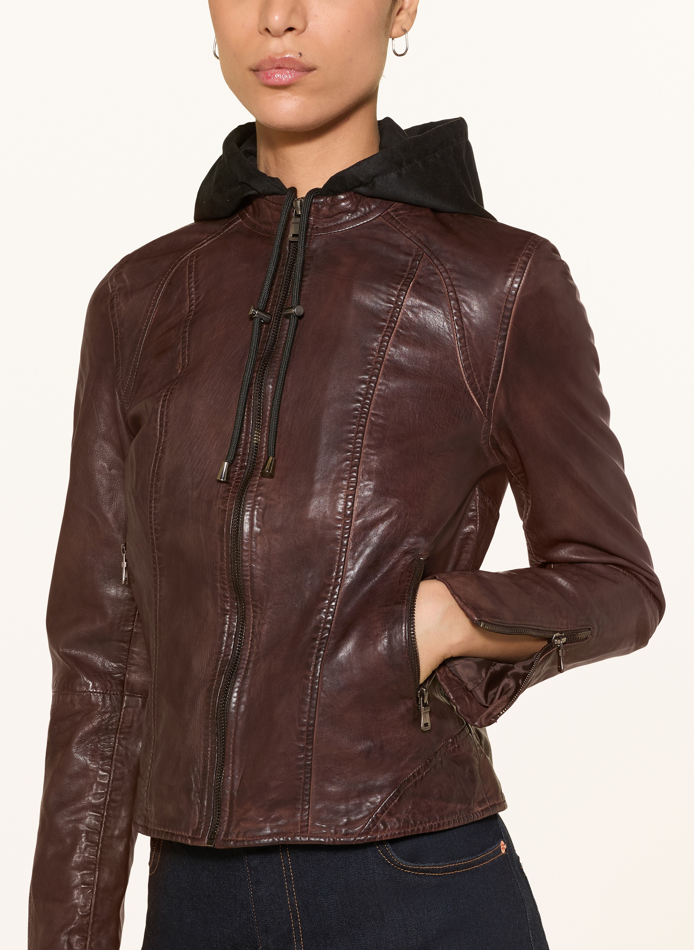 Thumbnail - Ricano Lederjacke Dalia braun