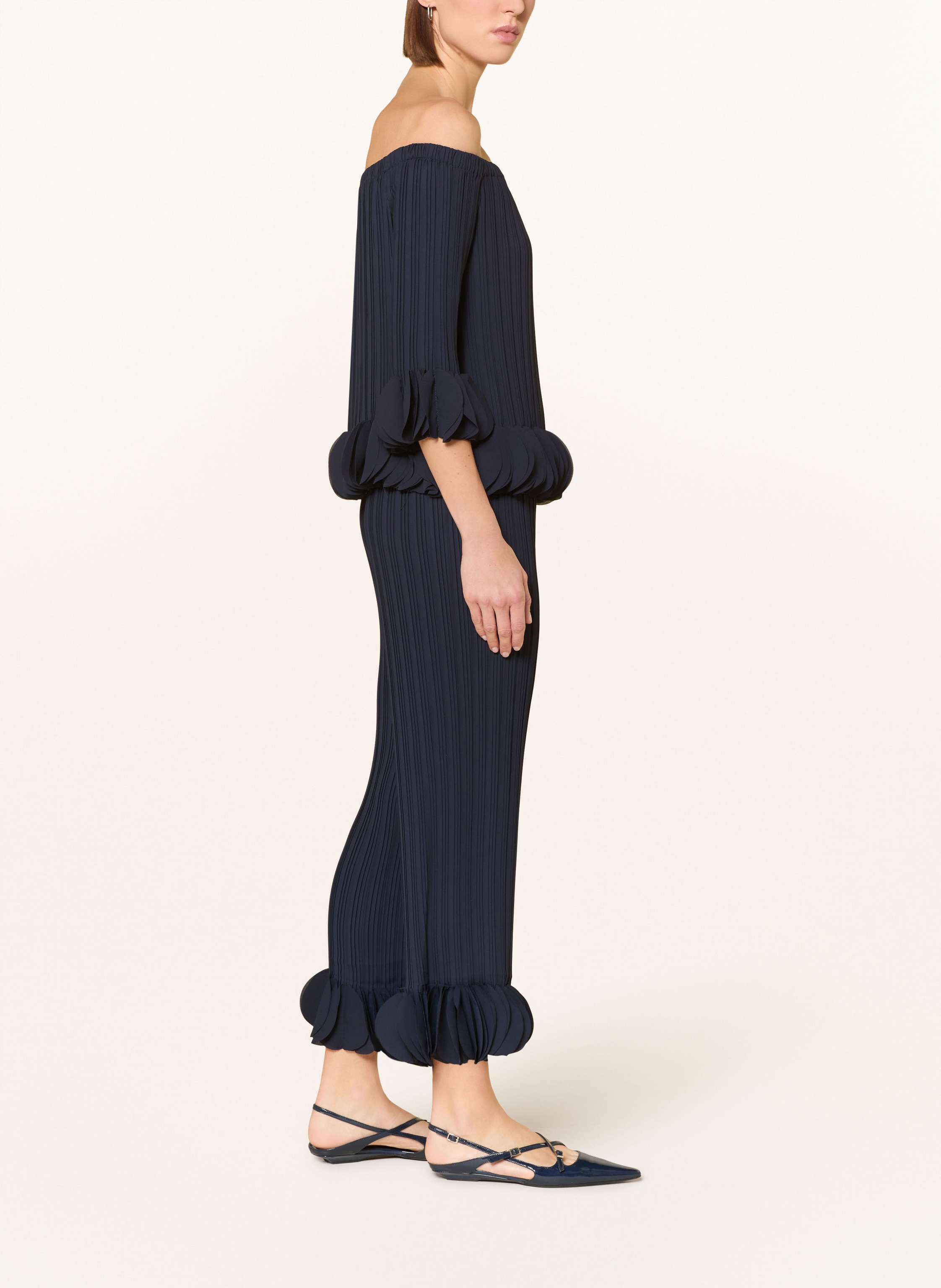 Thumbnail - Joseph Ribkoff Hose Mit Plissees blau