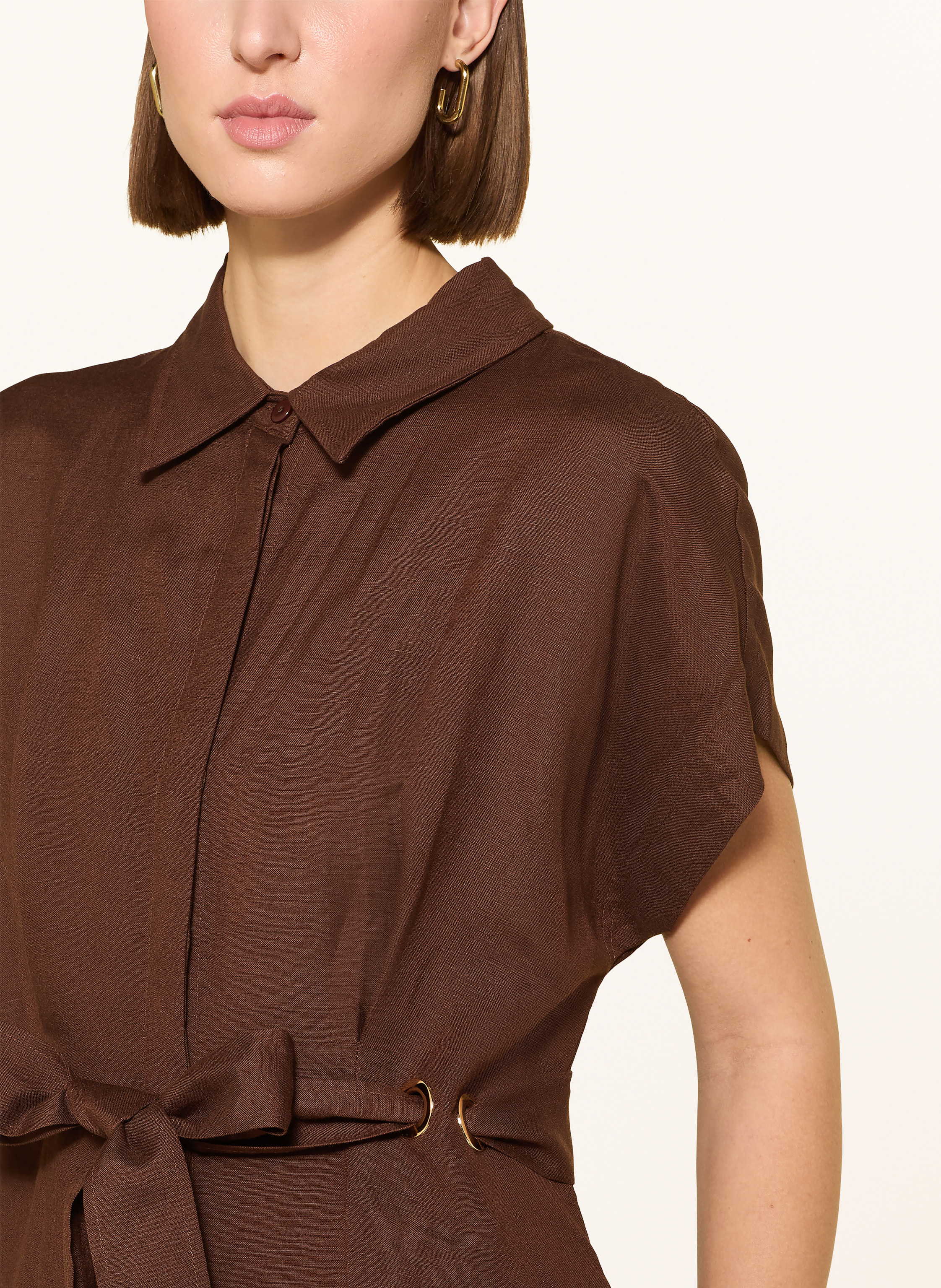 Thumbnail - Joseph Ribkoff Hemdblusenkleid Mit Leinen braun