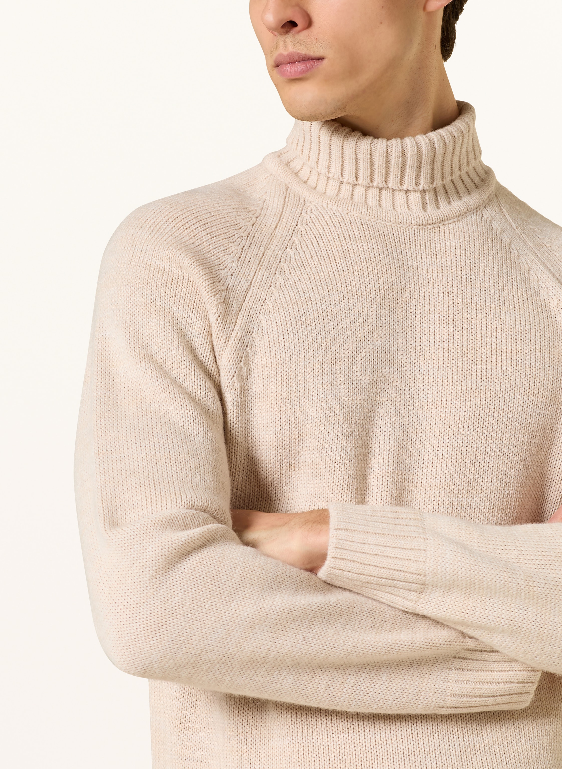 Thumbnail - I'm Brian Rollkragenpullover beige