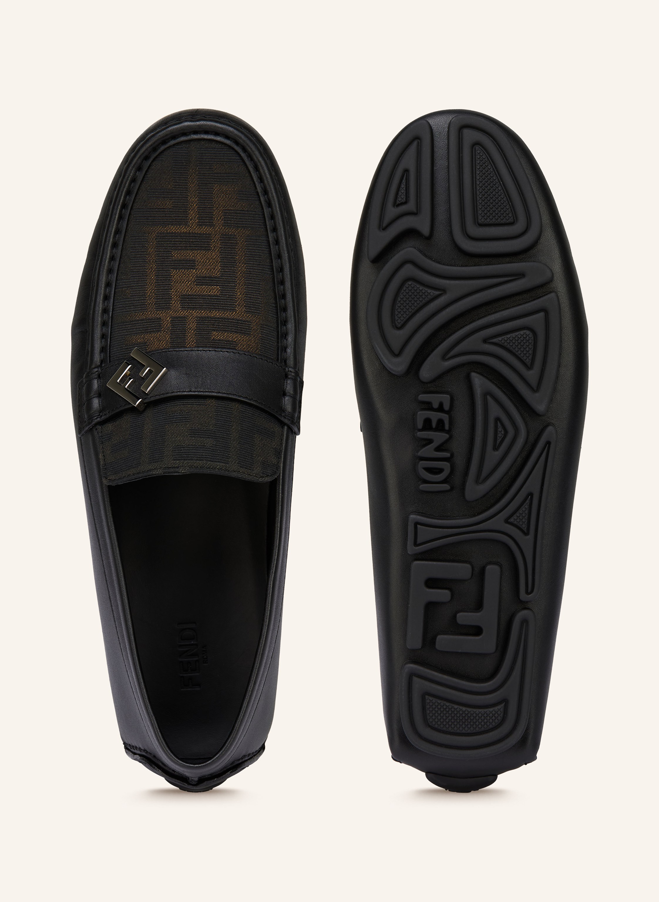 Thumbnail - Fendi Mokassins Driver braun