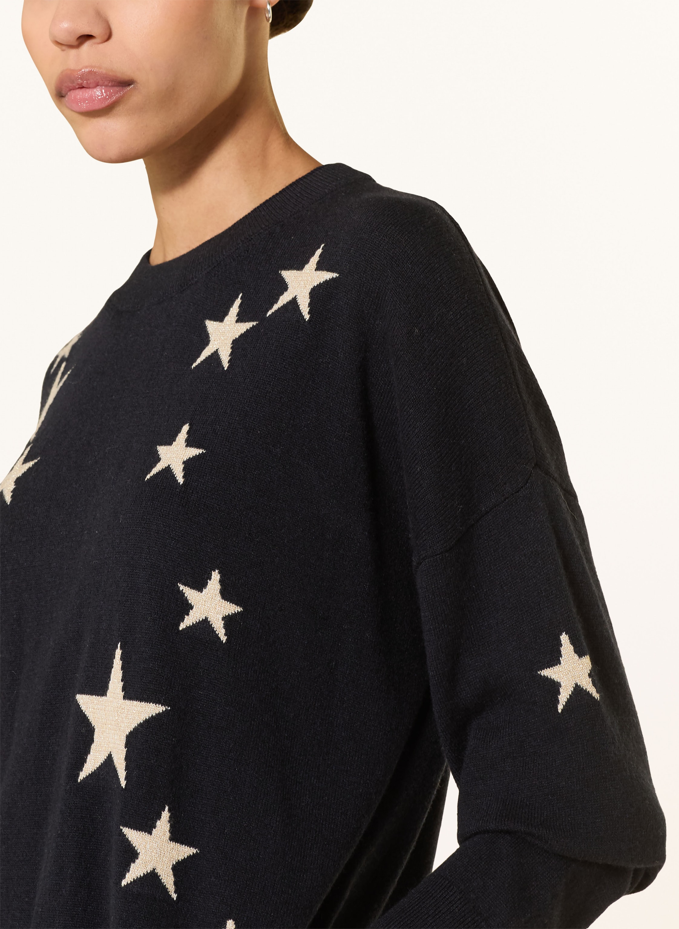 Thumbnail - Hobbs Pullover Arnelle Mit Merinowolle Und Glitzergarn blau