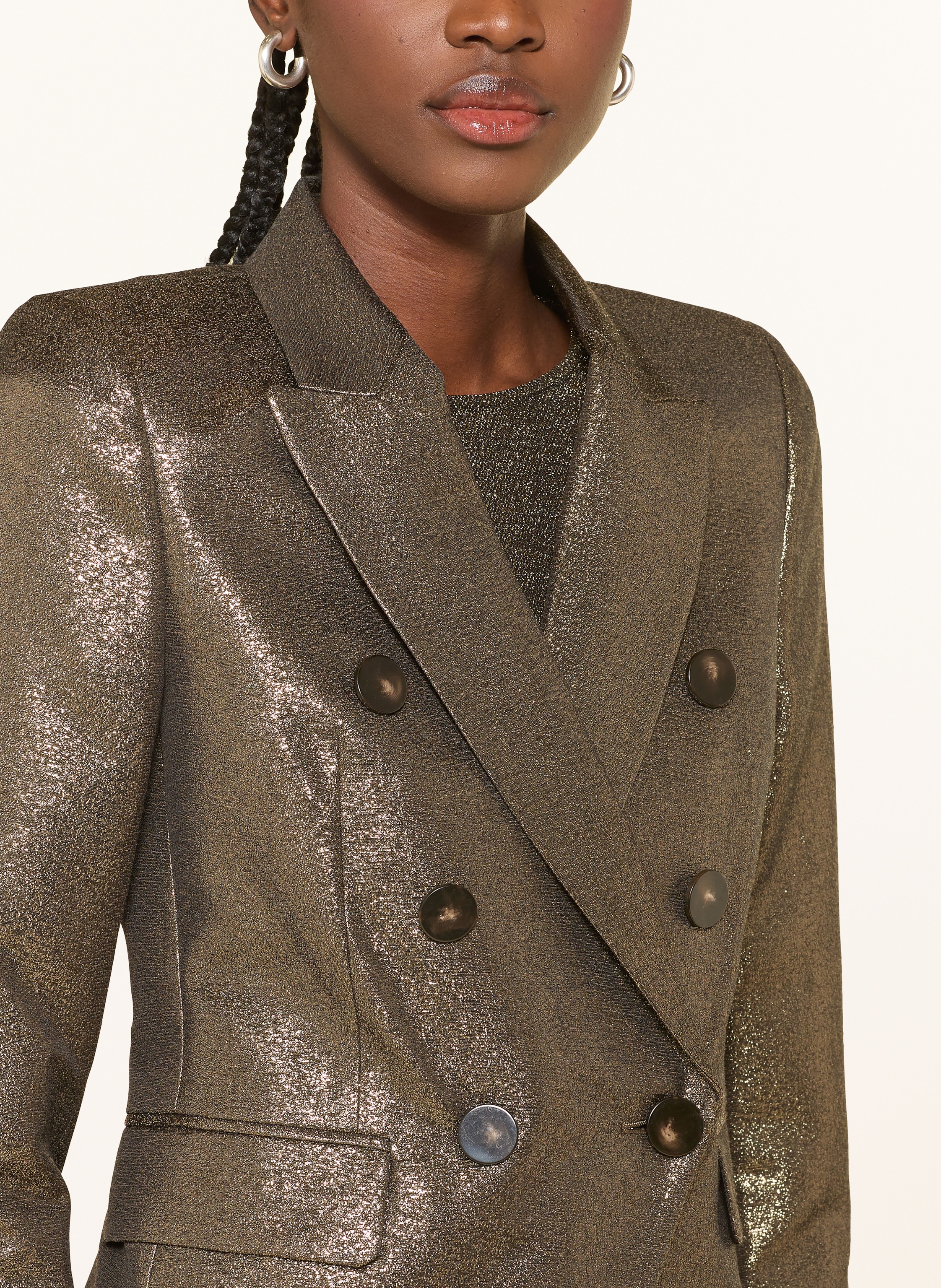 Thumbnail - Reiss Blazer Sienna Mit Glitzergarn gold