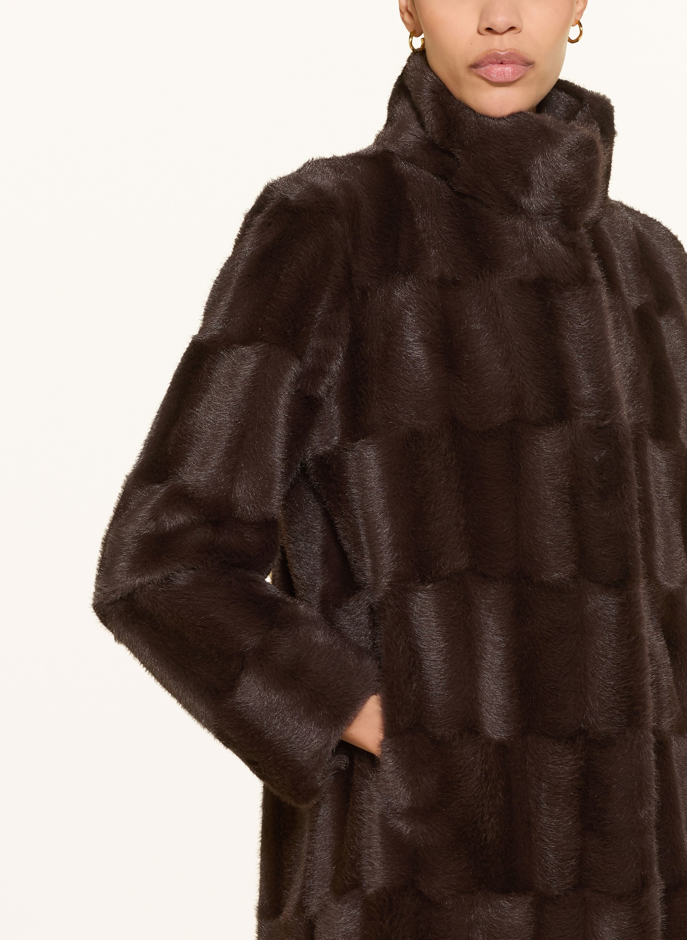 Thumbnail - Hobbs Kunstfell-Mantel Rosanne braun