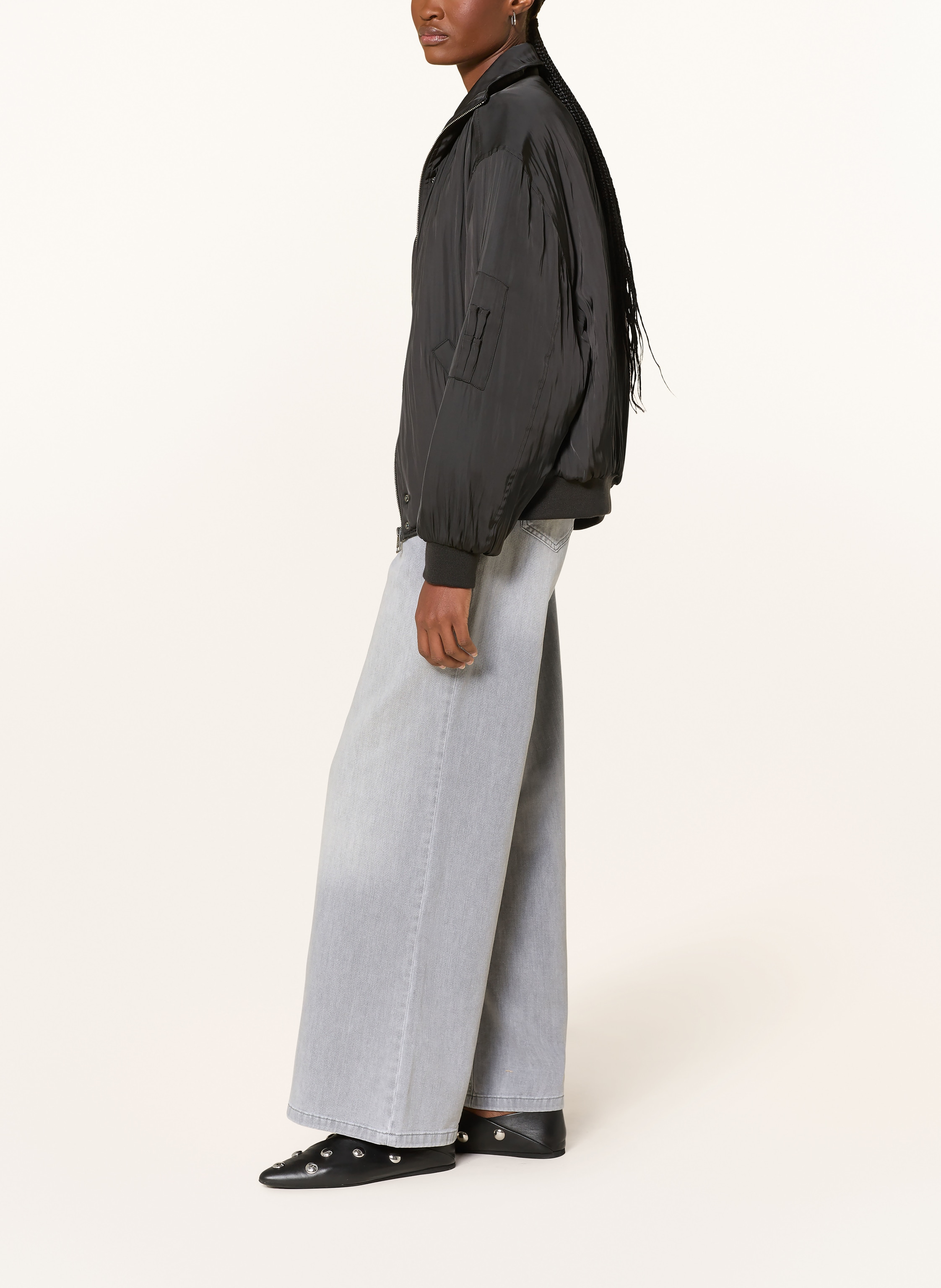 Thumbnail - Milano Italy Wide Leg Jeans grau