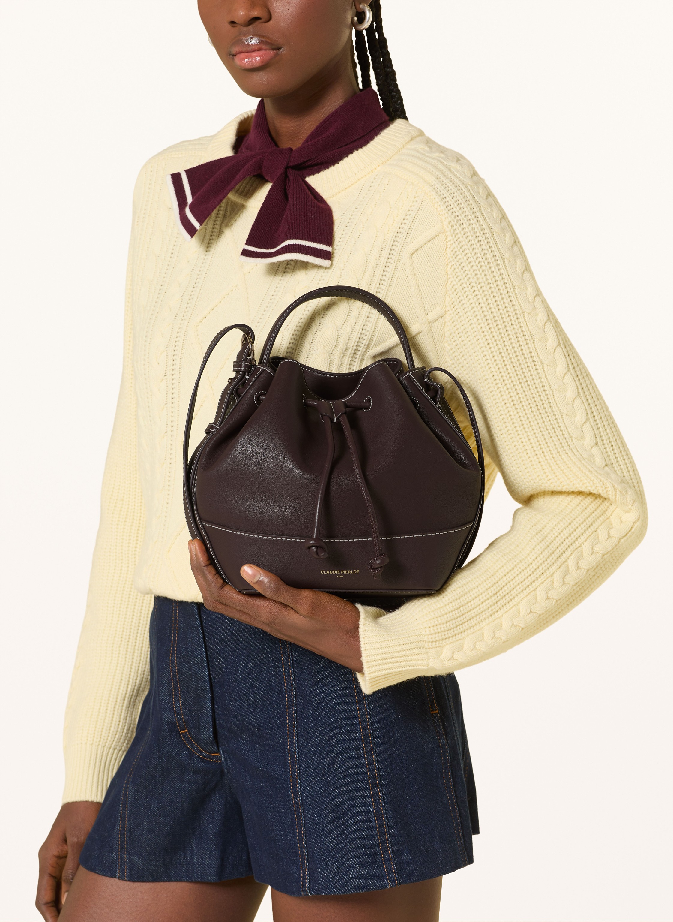 Thumbnail - Claudie Pierlot Beuteltasche rot