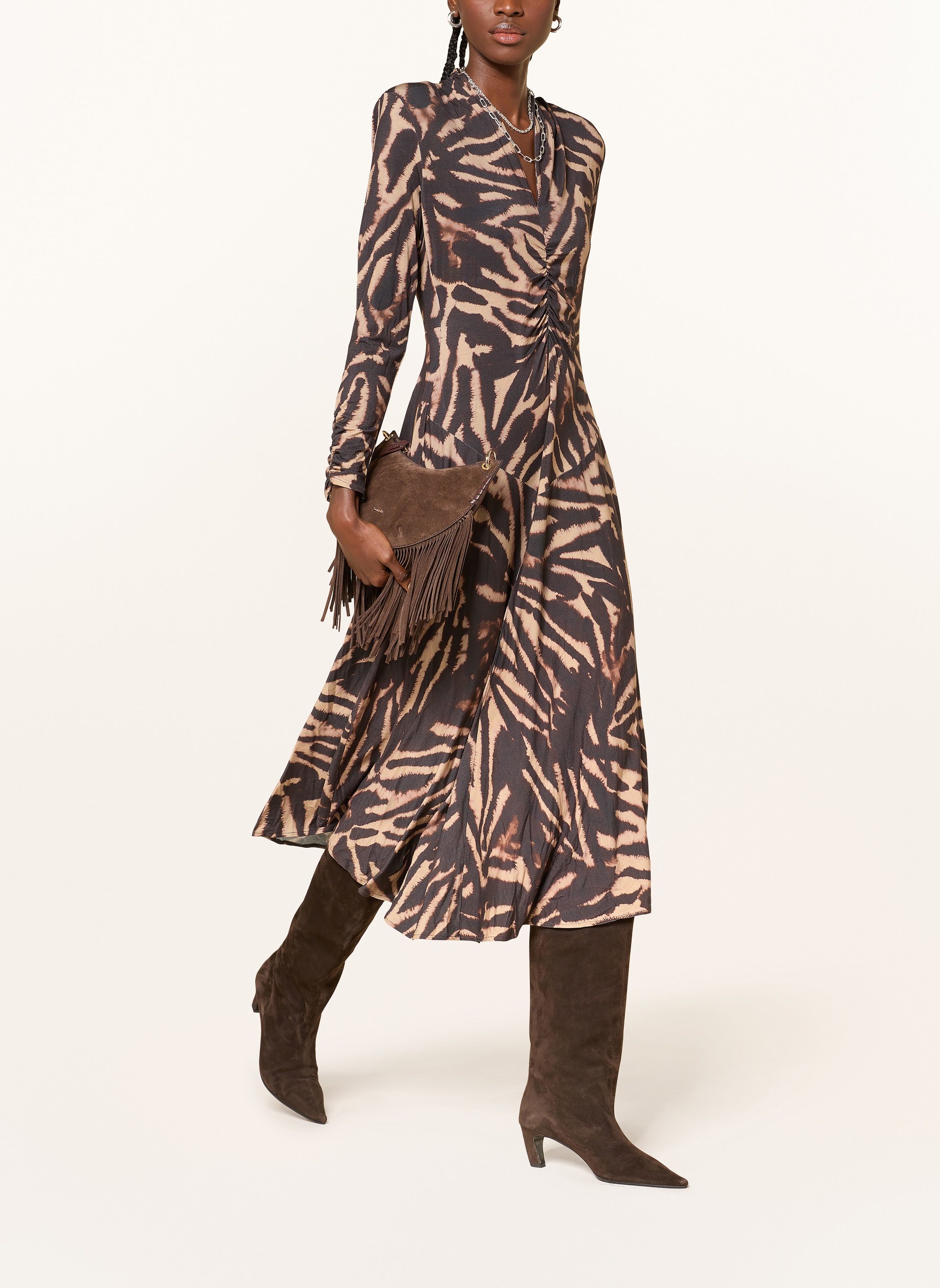 Thumbnail - Ba&Sh Jerseykleid Zahirah braun