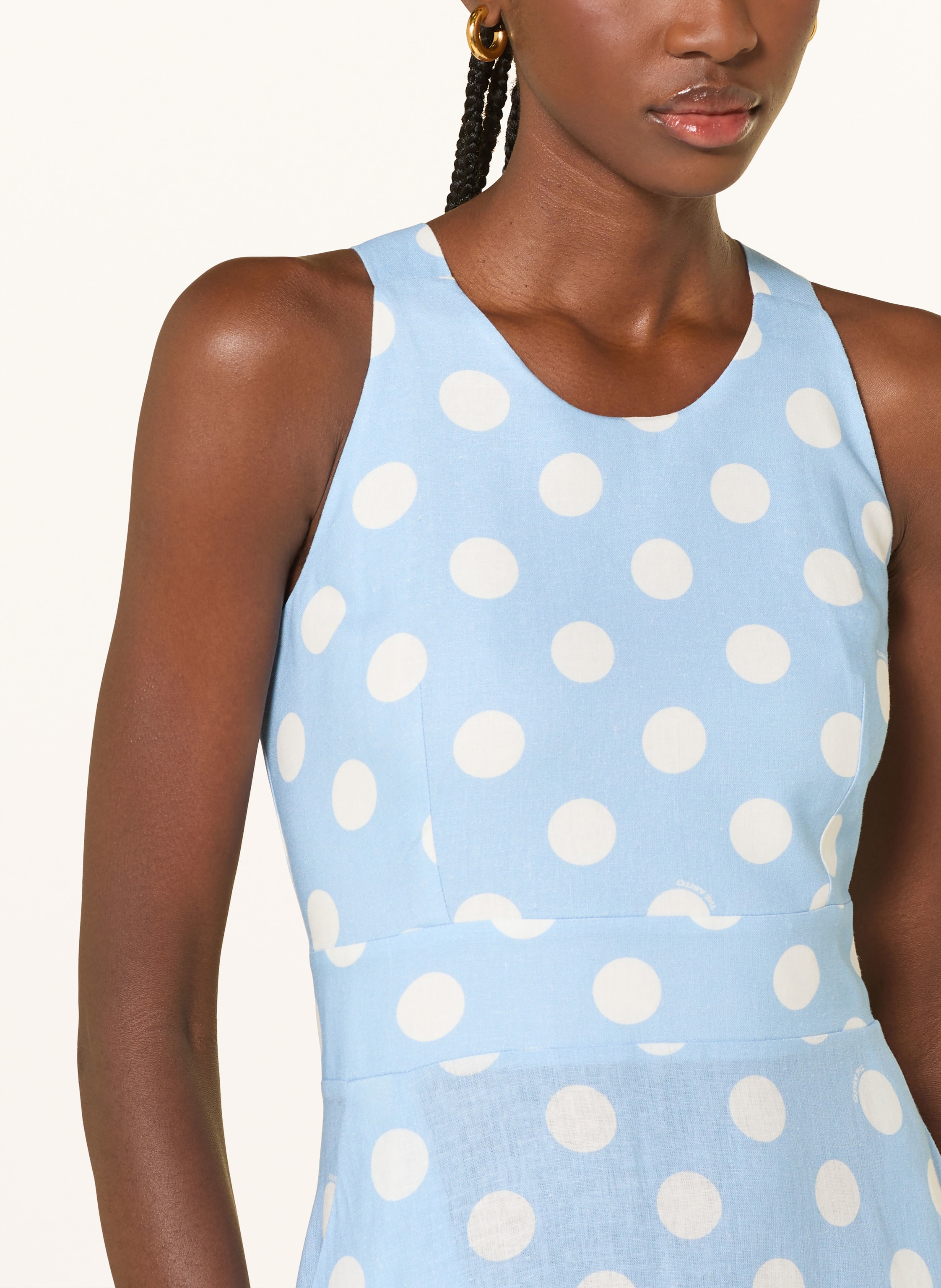 Thumbnail - The Abito Kleid Mit Leinen blau