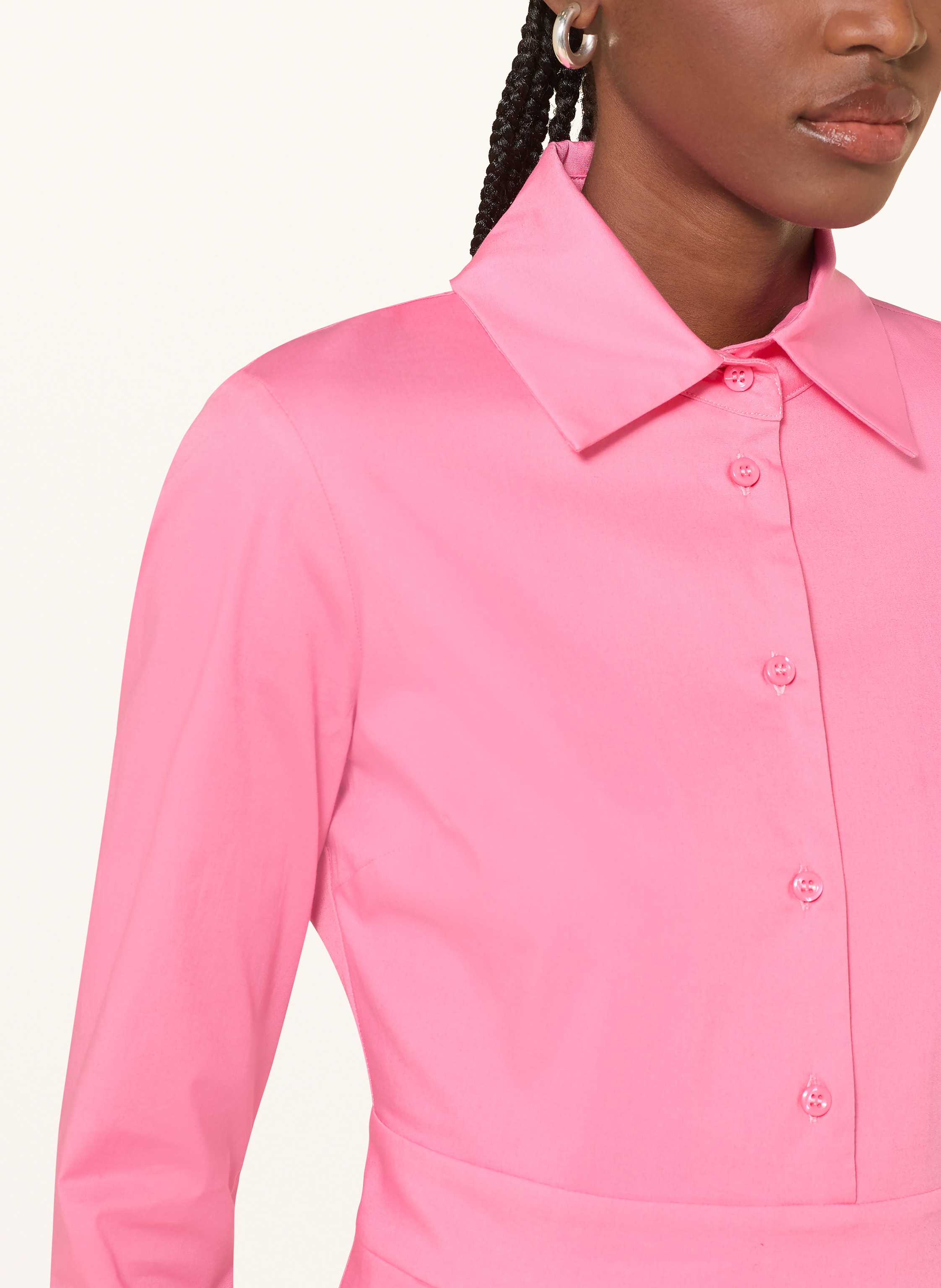 Thumbnail - The Abito Hemdblusenkleid Mit 3/4-Arm pink