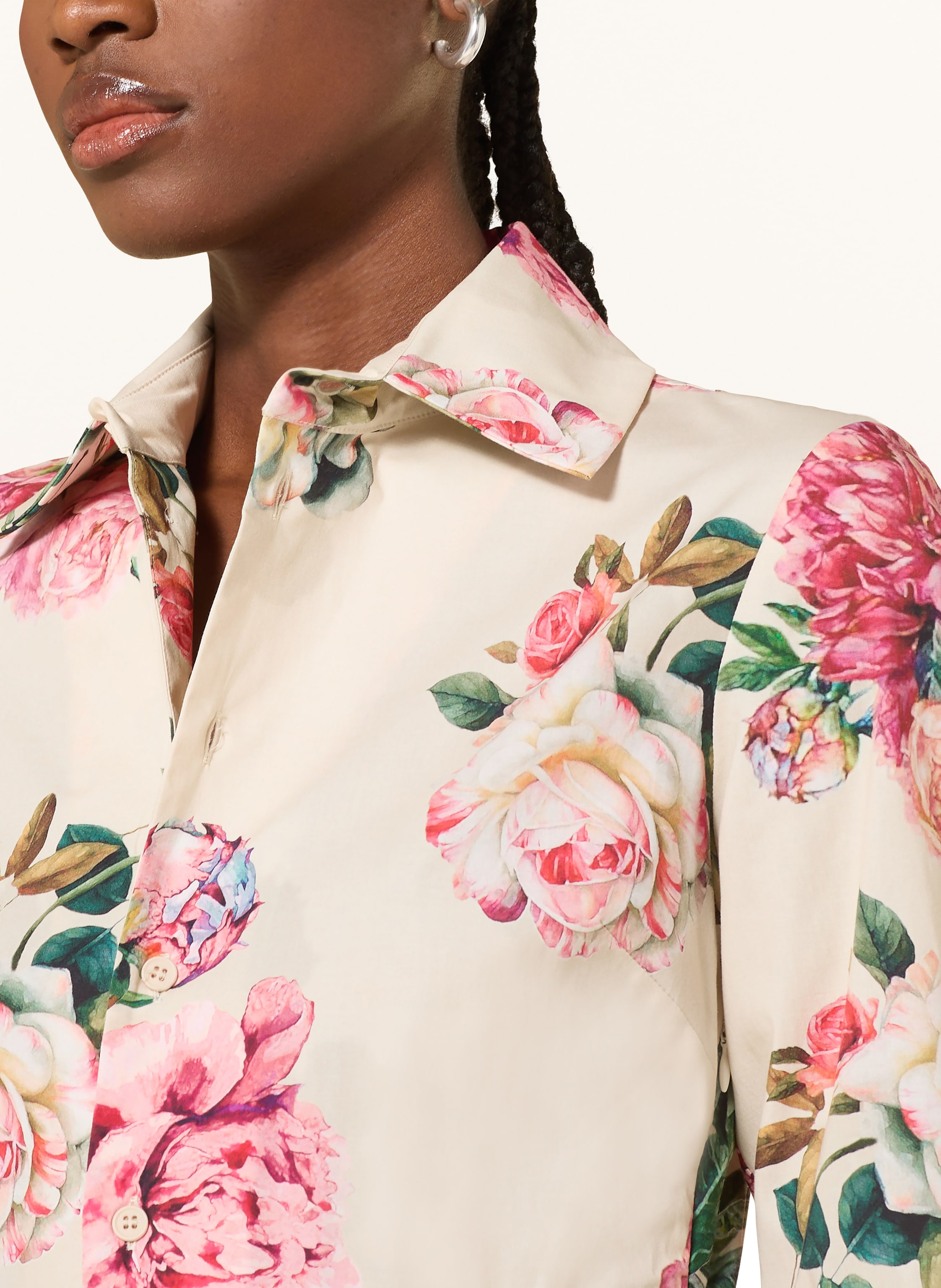 Thumbnail - The Abito Hemdblusenkleid Mit 3/4-Arm beige