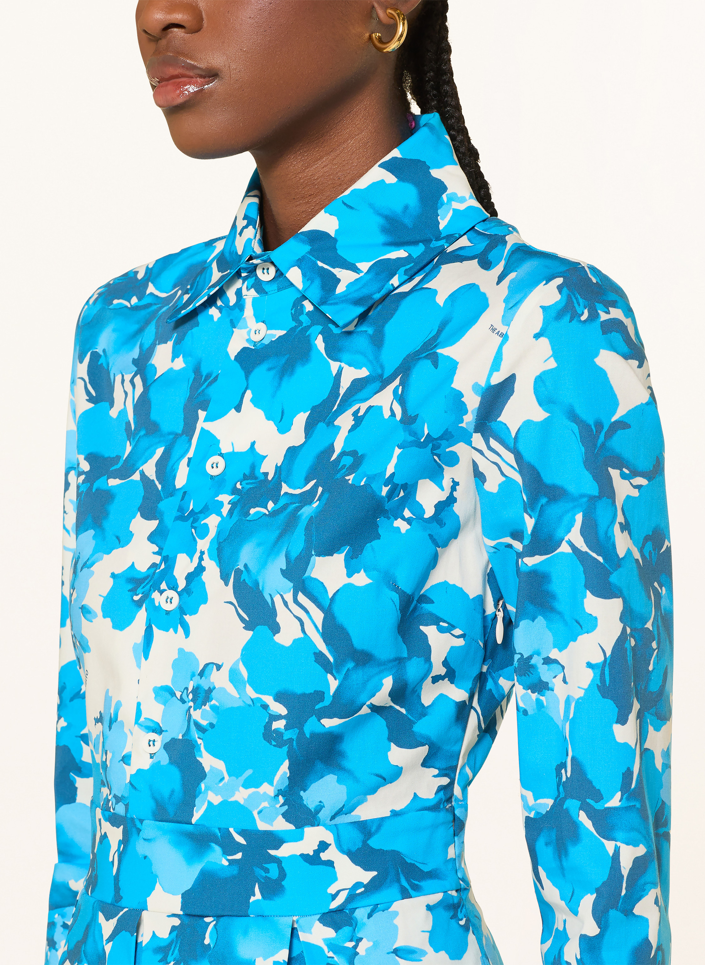 Thumbnail - The Abito Hemdblusenkleid Mit 3/4-Arm blau