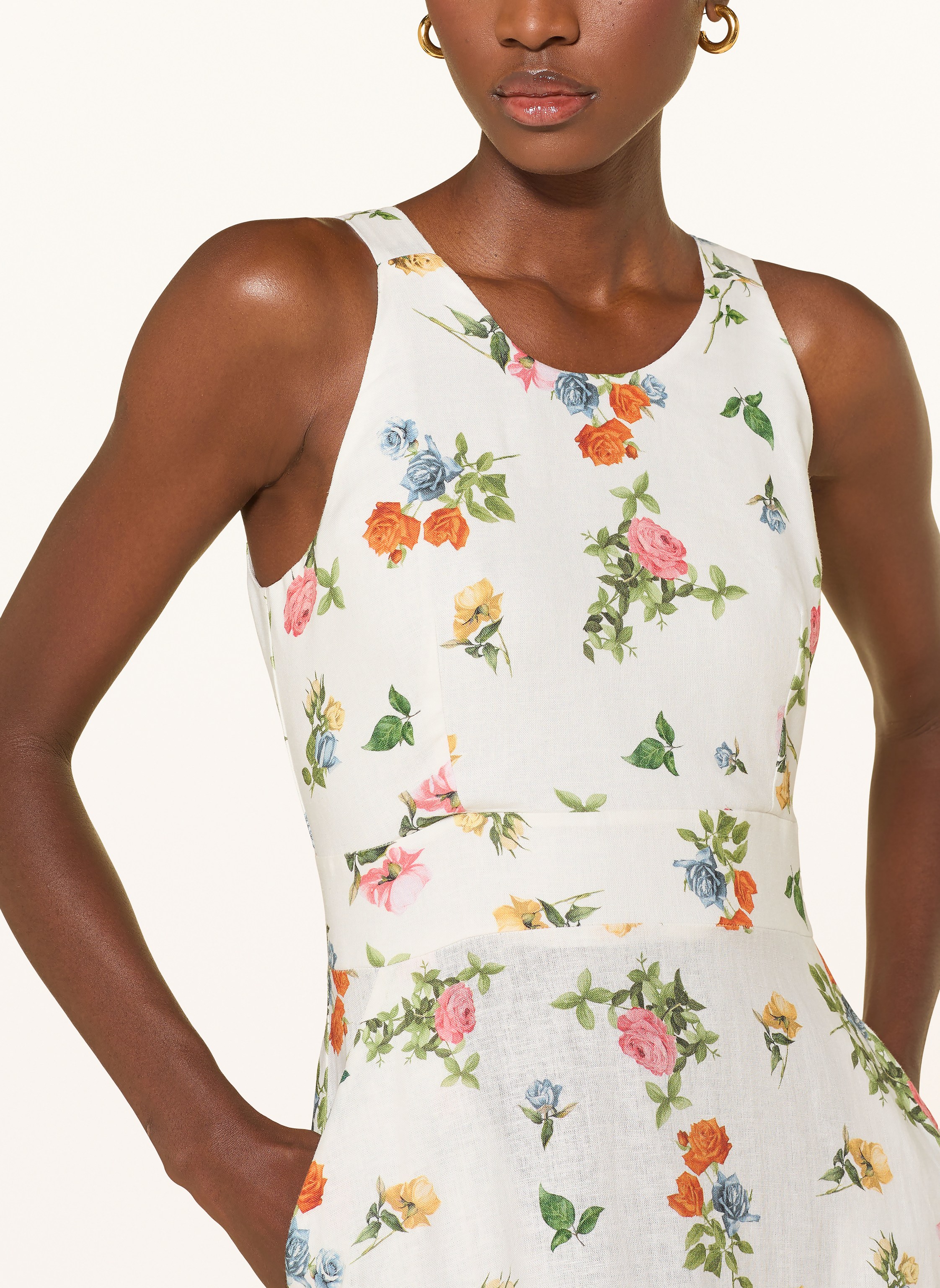 Thumbnail - The Abito Kleid Mit Leinen weiss