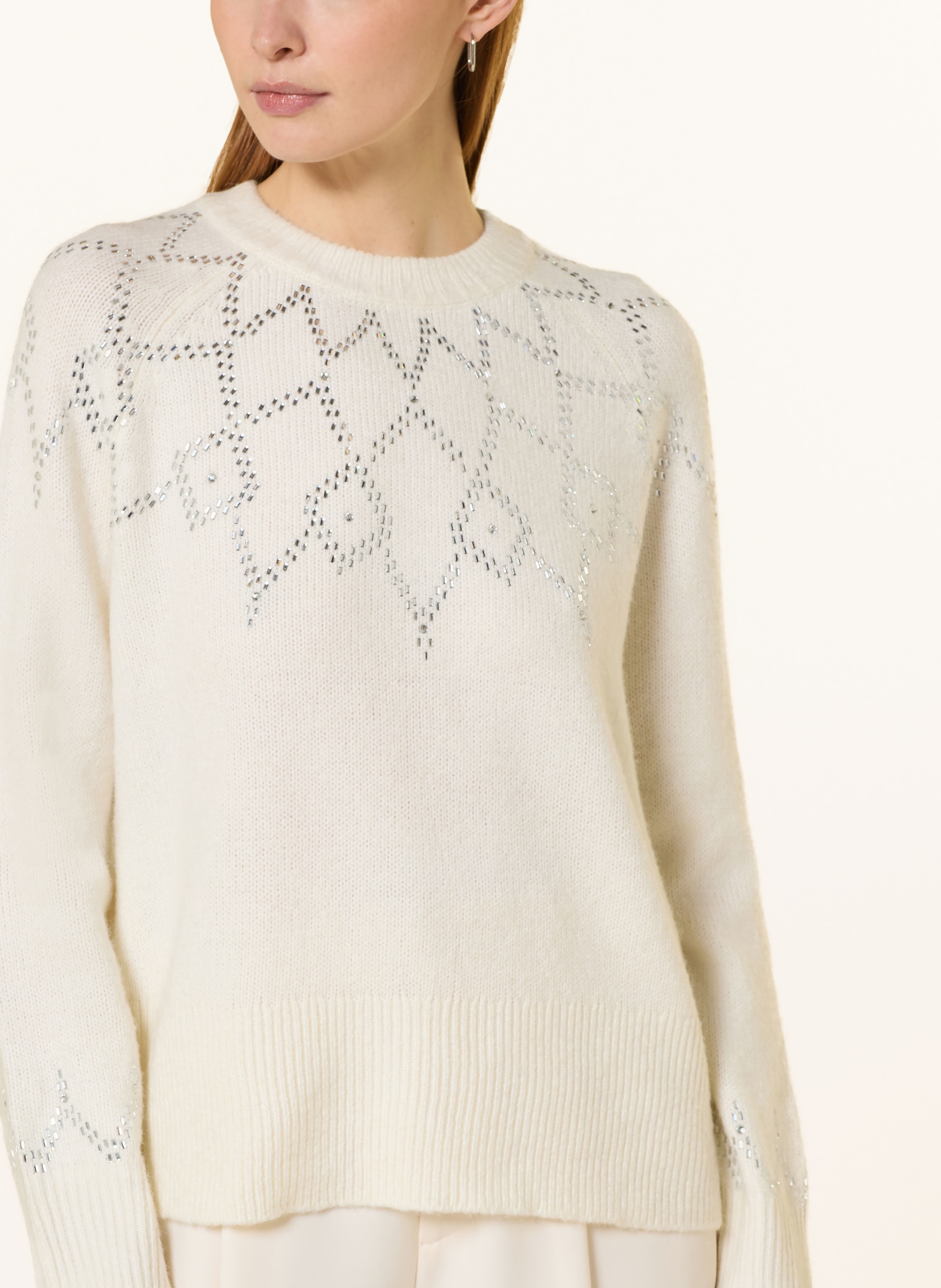 Thumbnail - Phase Eight Pullover Abigail Mit Schmucksteinen weiss
