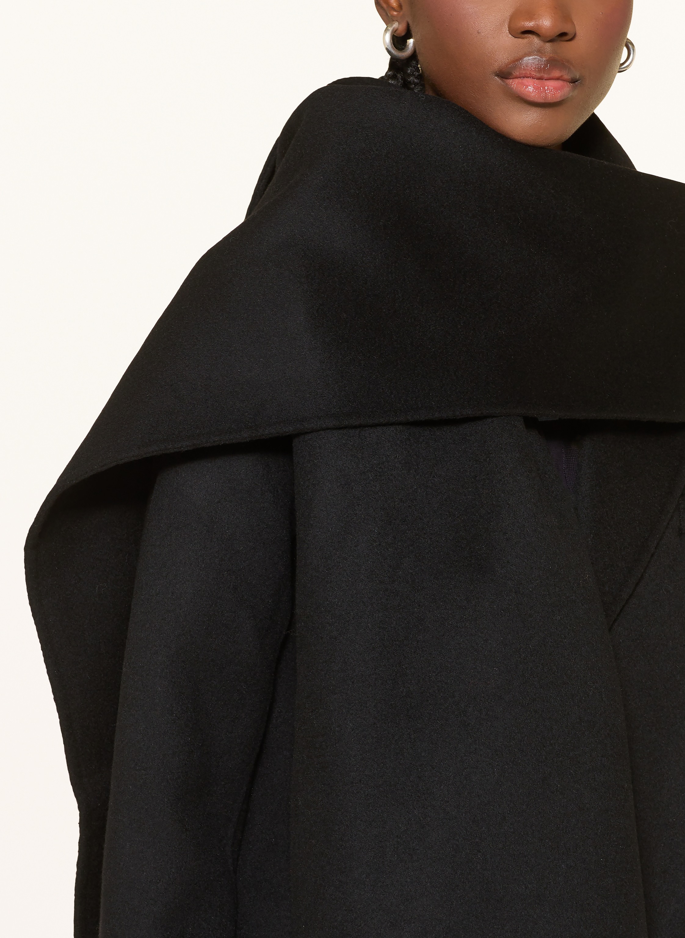 Thumbnail - Sandro Blazer Mit Abnehmbarem Schal schwarz